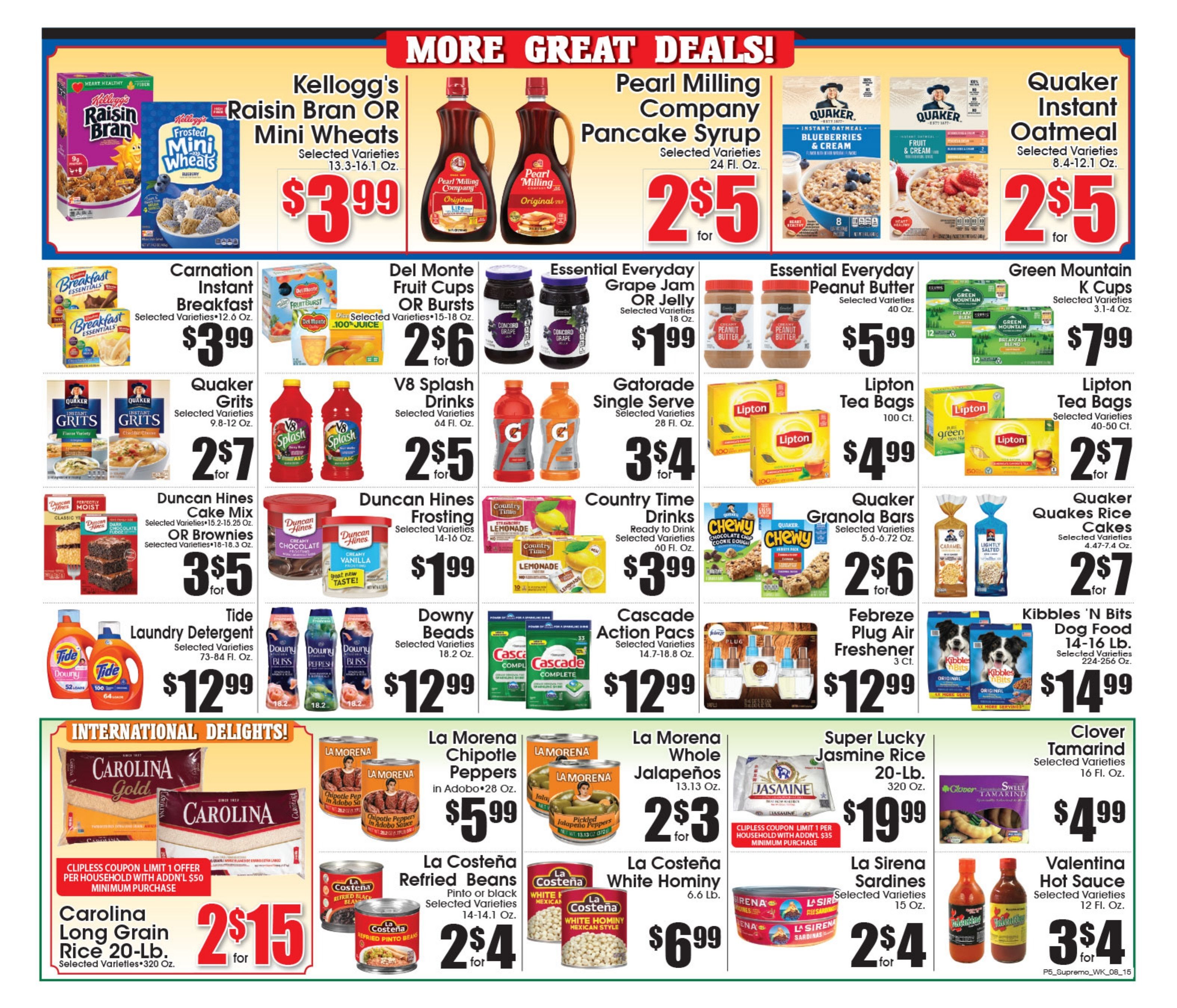 Supremo Food Markets Weekly Ad August 15 - 21, 2026
