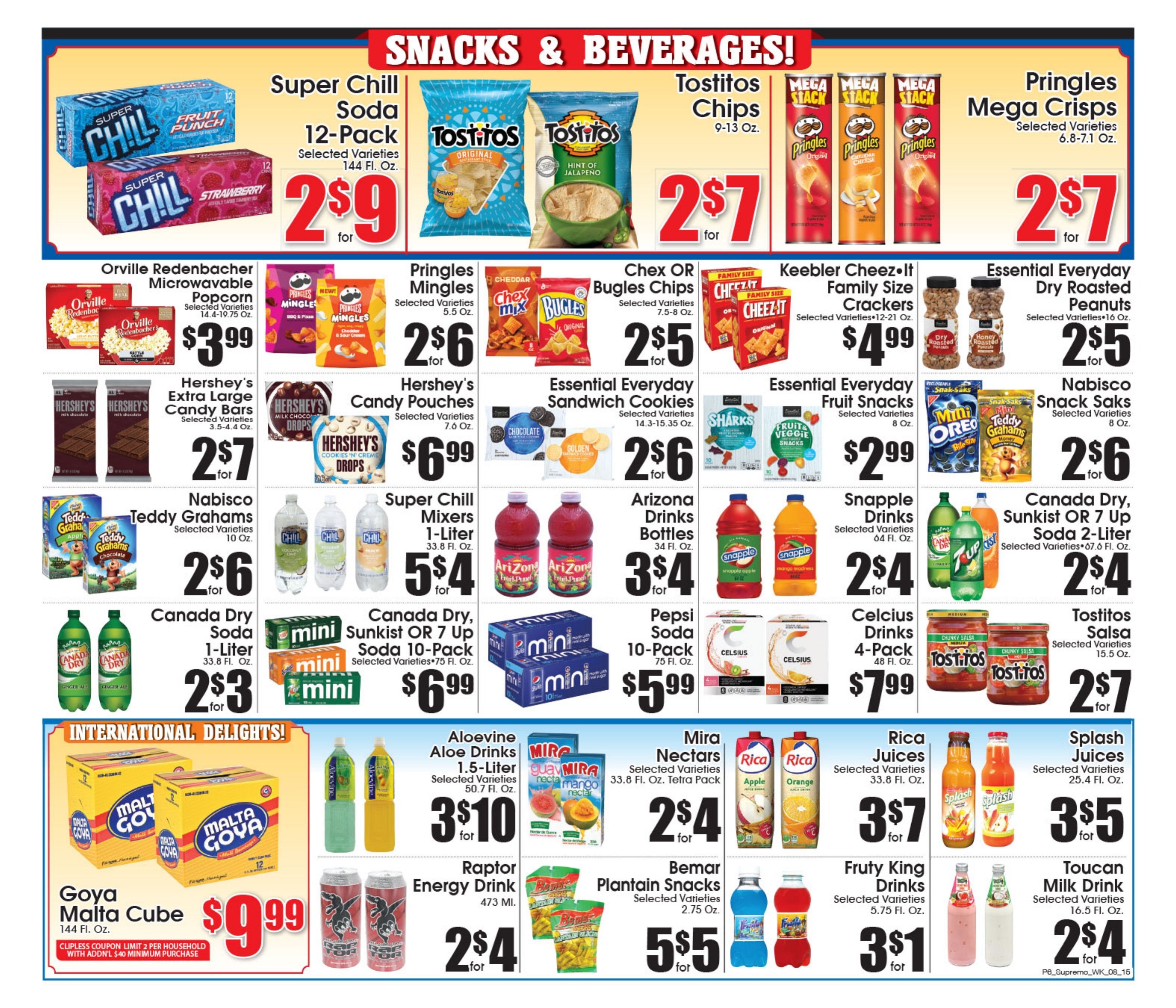 Supremo Food Markets Weekly Ad August 15 - 21, 2026