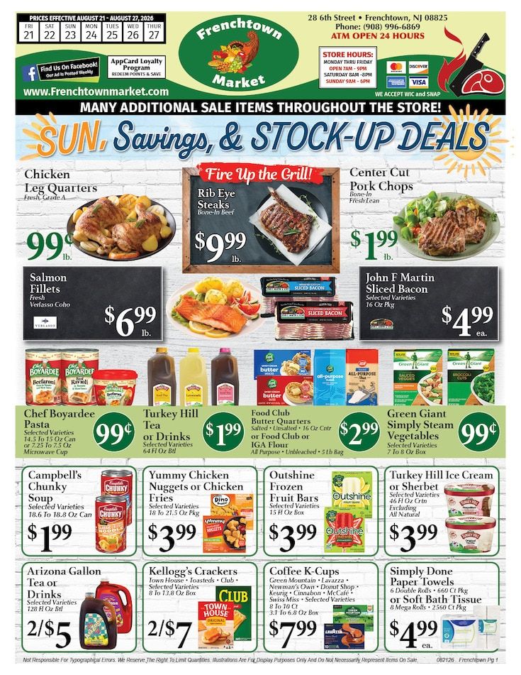 Frenchtown Market Weekly Ad August 21 - 27, 2026
