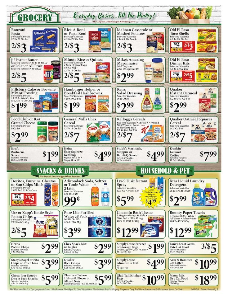 Frenchtown Market Weekly Ad August 21 - 27, 2026