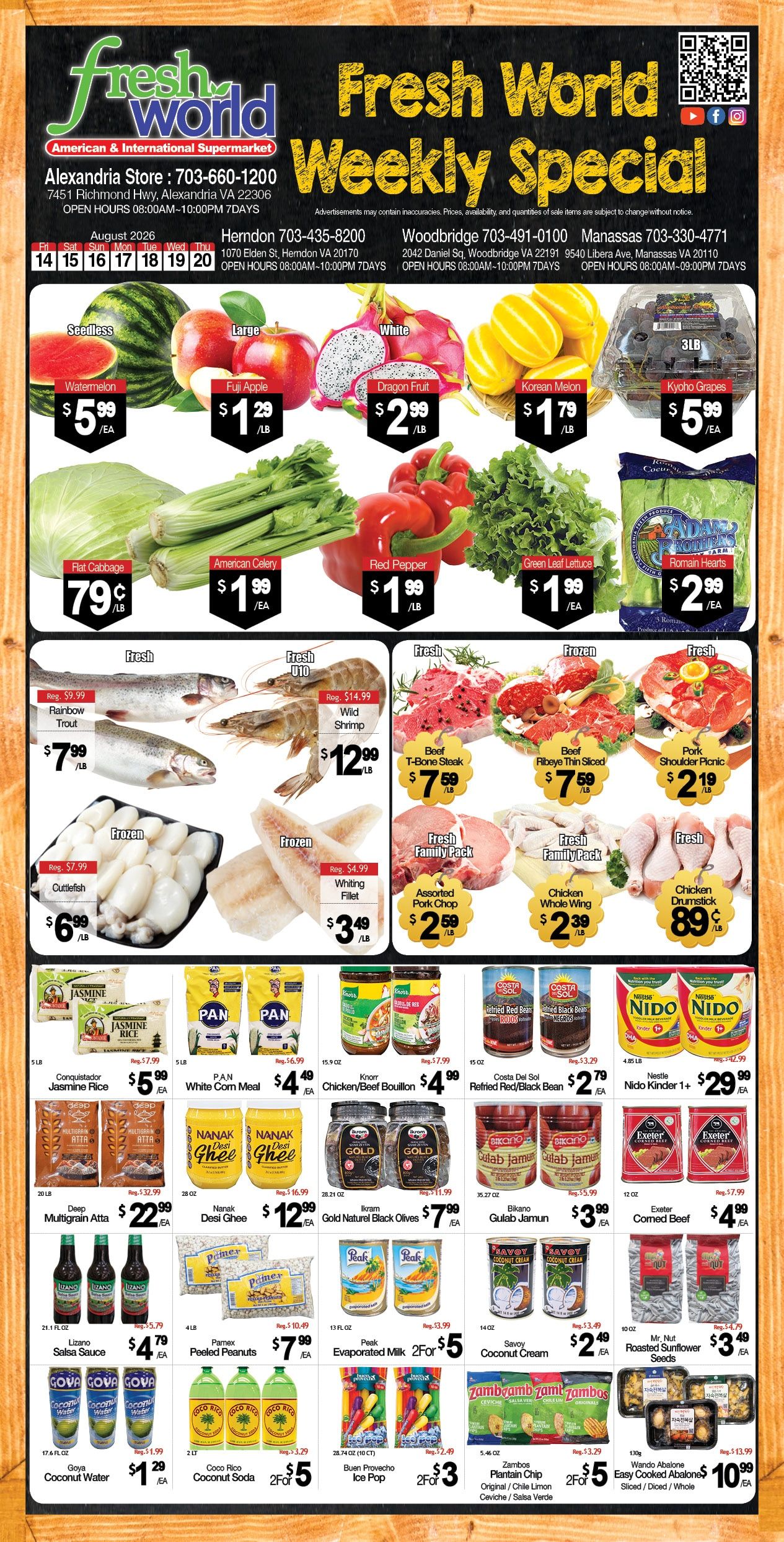 Fresh World Weekly Ad August 14 - 20, 2026