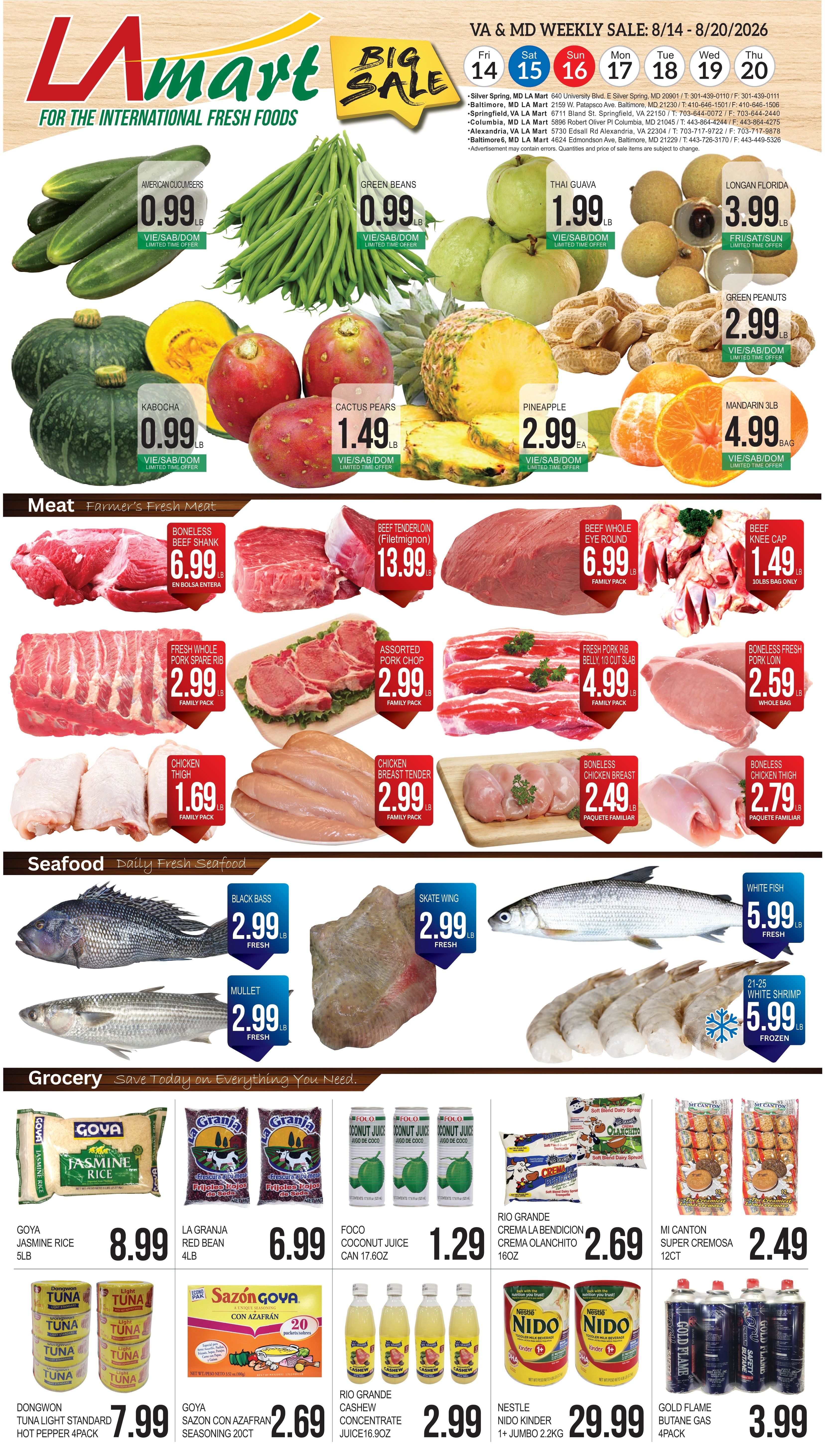 LA Mart Hispanic Weekly Ad August 14 - 20, 2026