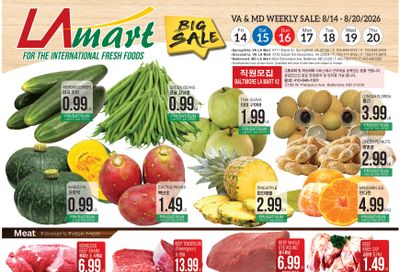 LA Mart Korean Weekly Ad August 14 - 20, 2026
