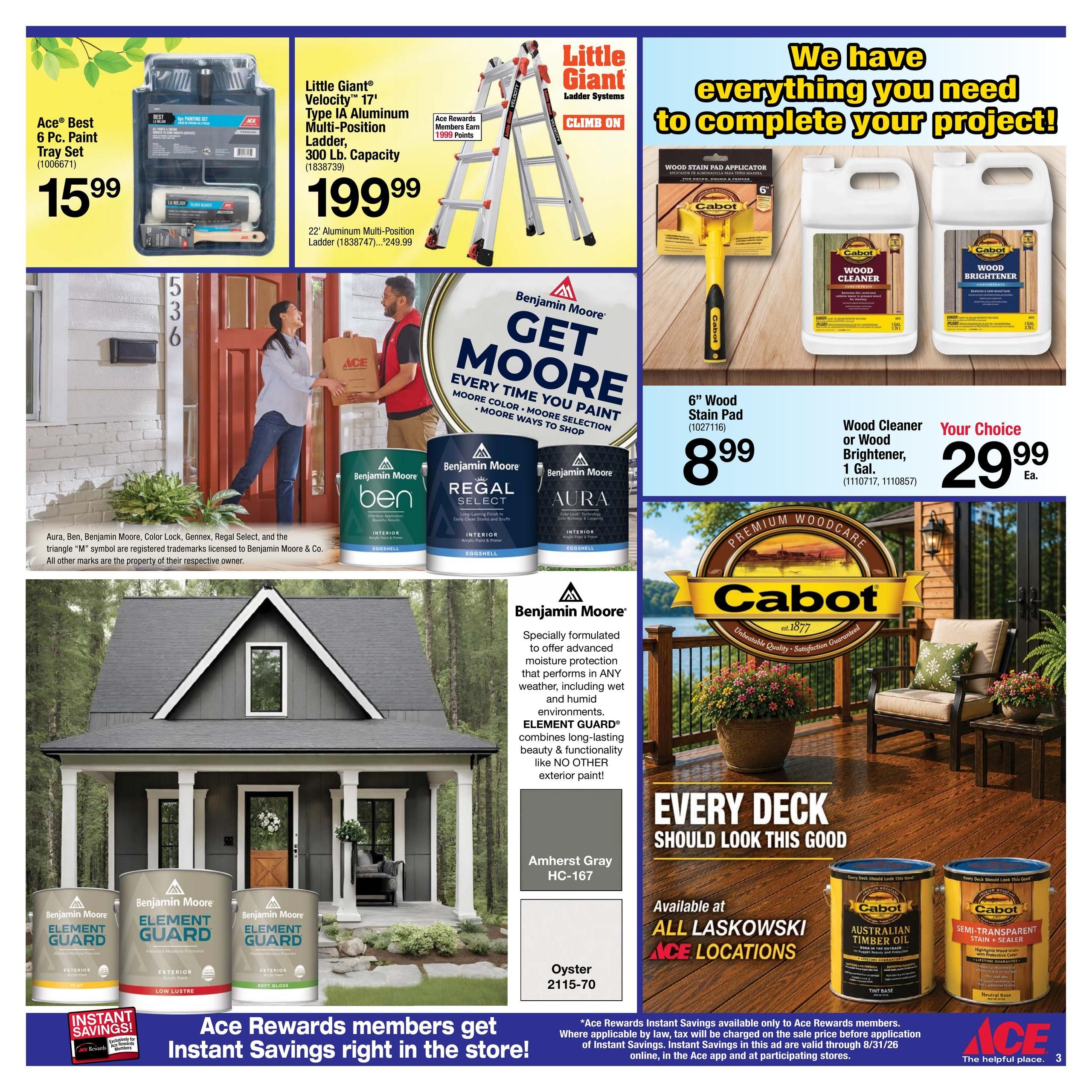 Ace Hardware (IL, WI) Finish What Summer Started Sale Weekly Ad August 18 - 31, 2026