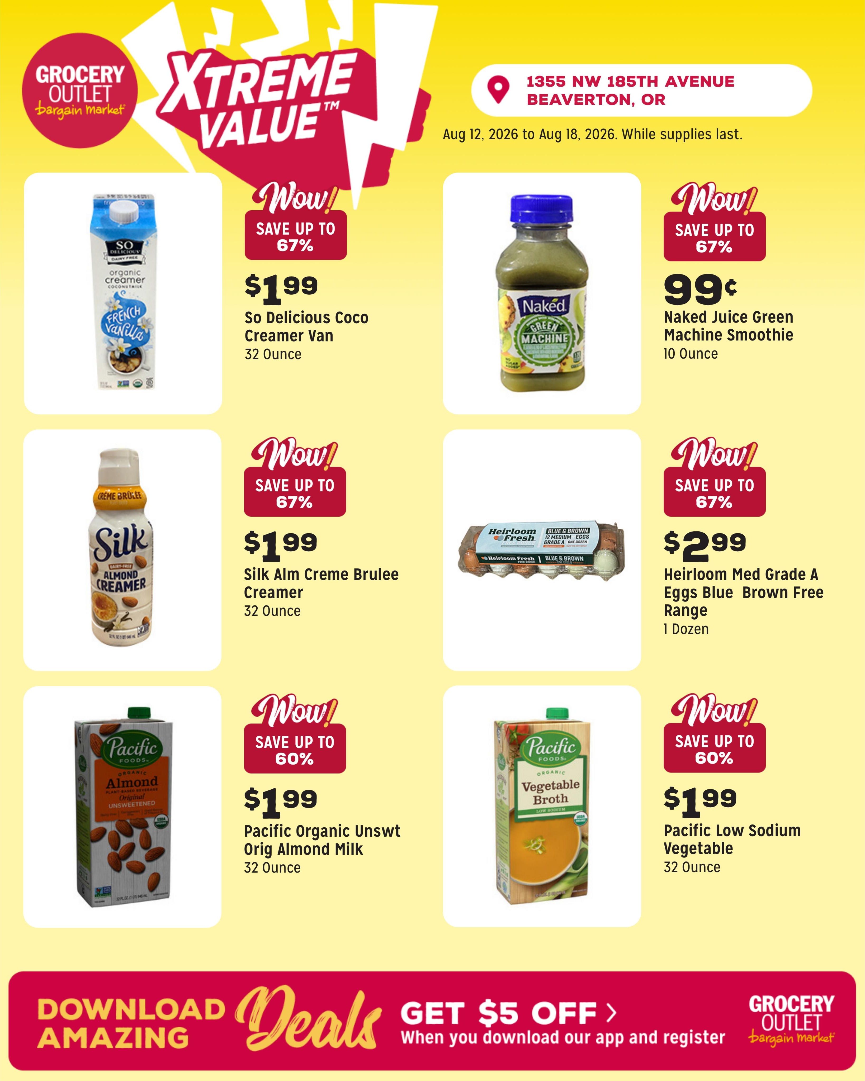 Grocery Outlet (Beaverton Area, OR) Weekly Ad August 12 - 18, 2026