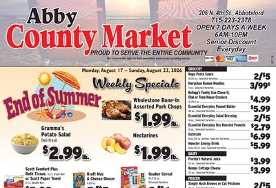 Abby County Market Weekly Ad August 17 - 23, 2026