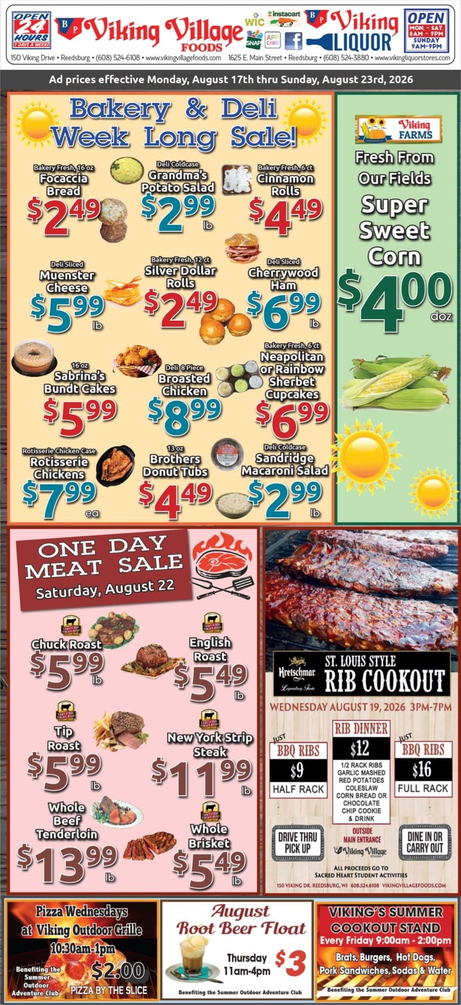 Viking Village Foods Weekly Ad August 17 - 23, 2026