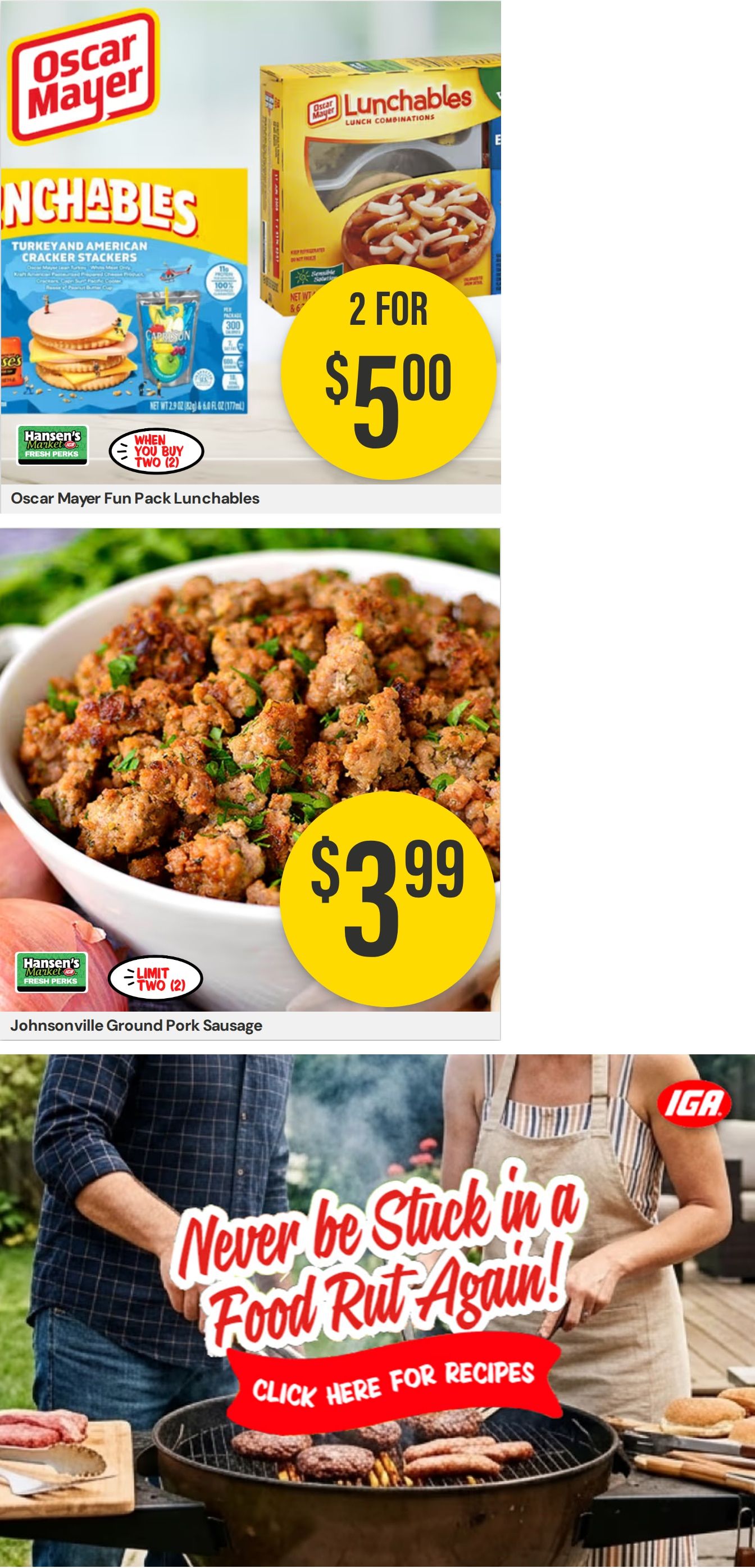 Hansen's IGA Wisconsin (Sparta, WI) Weekly Ad August 17 - 23, 2026