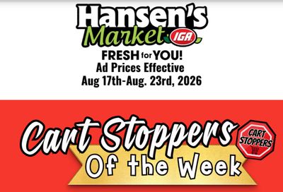 Hansen's IGA Wisconsin (Washburn, WI) Weekly Ad August 17 - 23, 2026