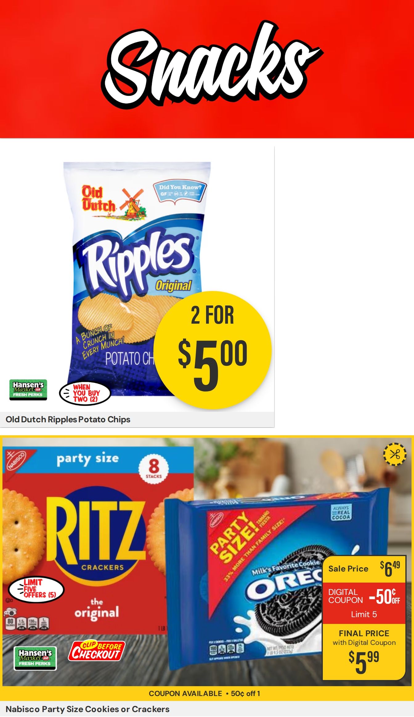 Hansen's IGA Wisconsin (Wisconsin) Weekly Ad August 17 - 23, 2026