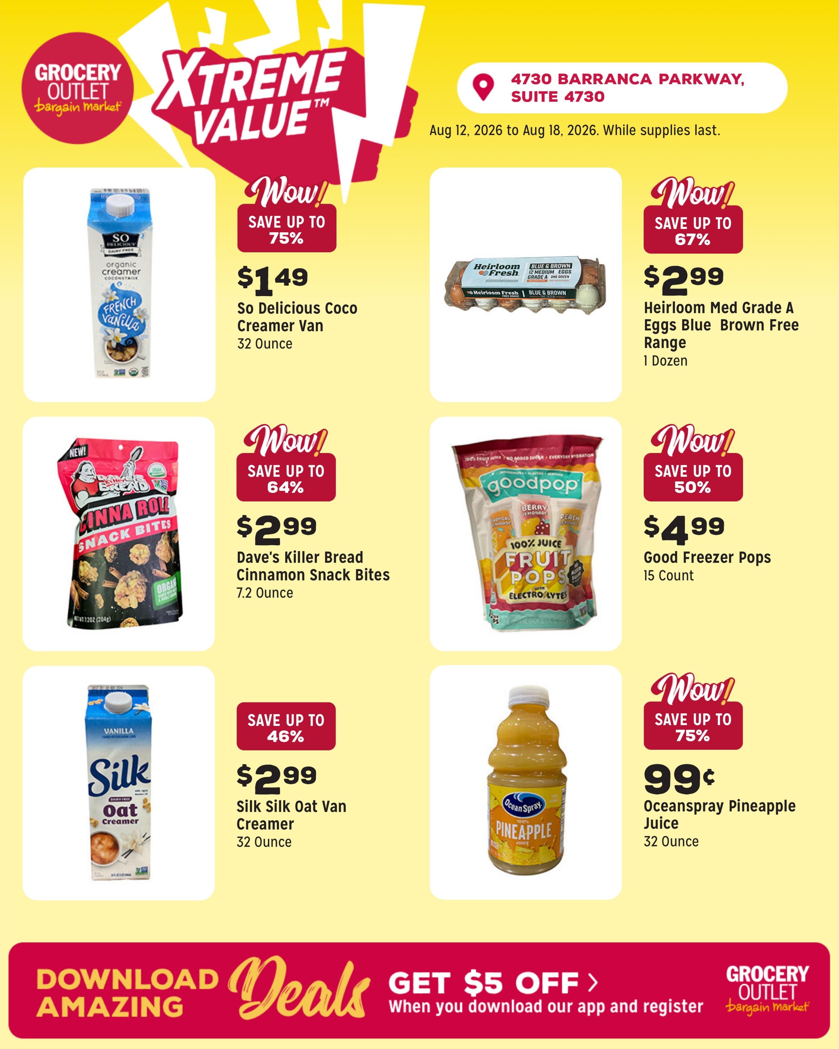 Grocery Outlet (Newport Coast Area, CA) Weekly Ad August 12 - 18, 2026