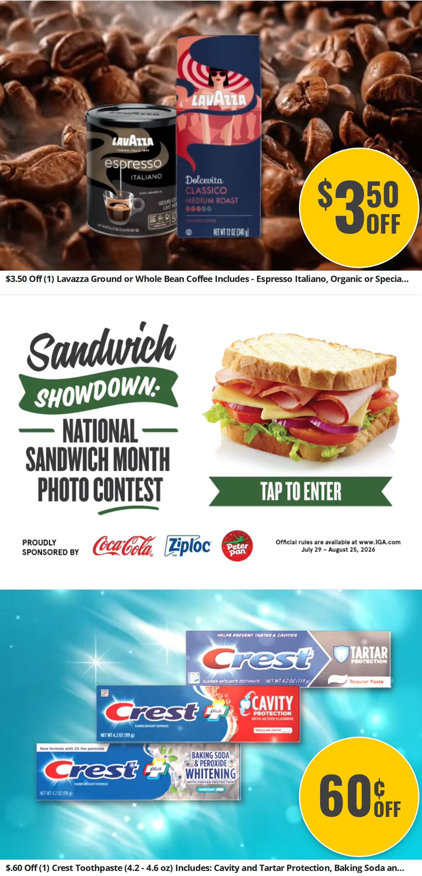Ted's IGA Supermarket Weekly Ad August 12 - 25, 2026