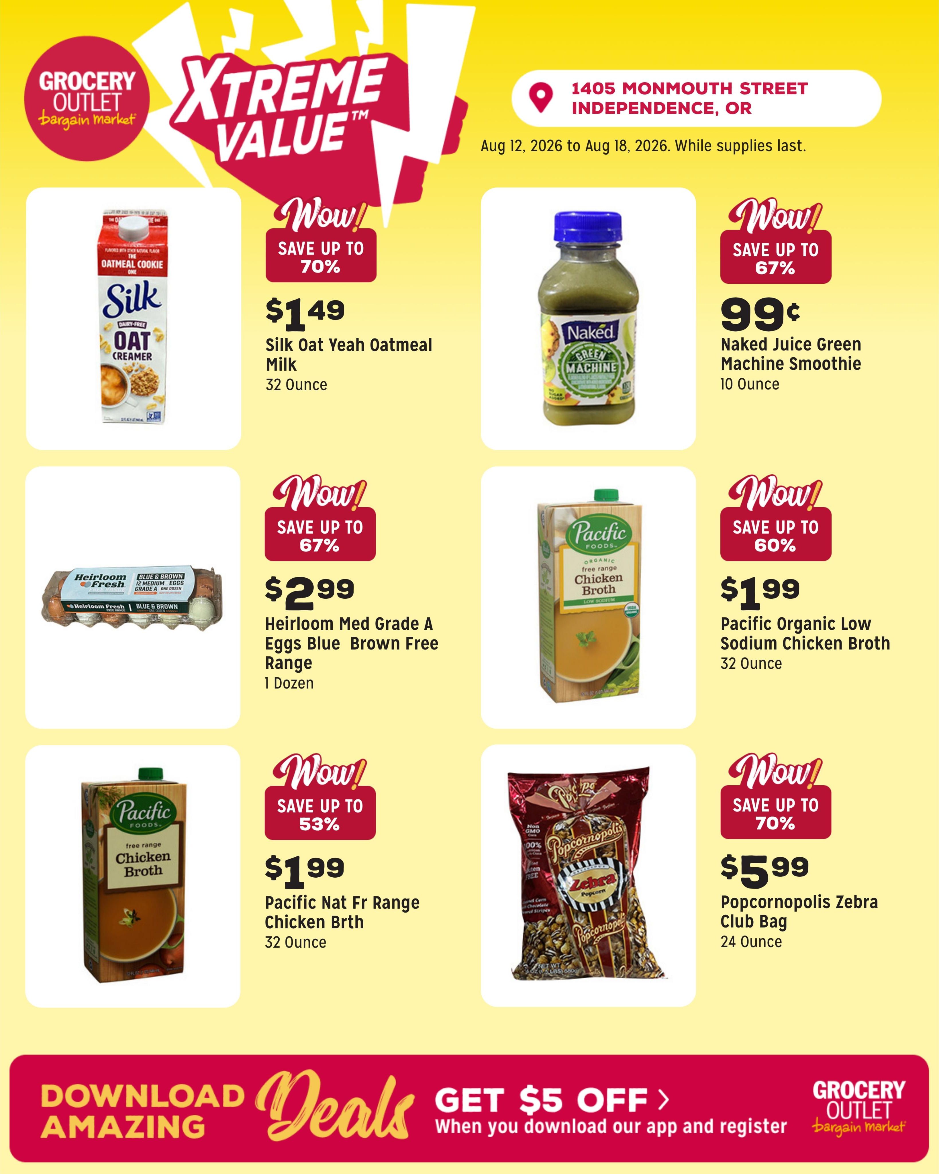 Grocery Outlet (Independence Area, OR) Weekly Ad August 12 - 18, 2026