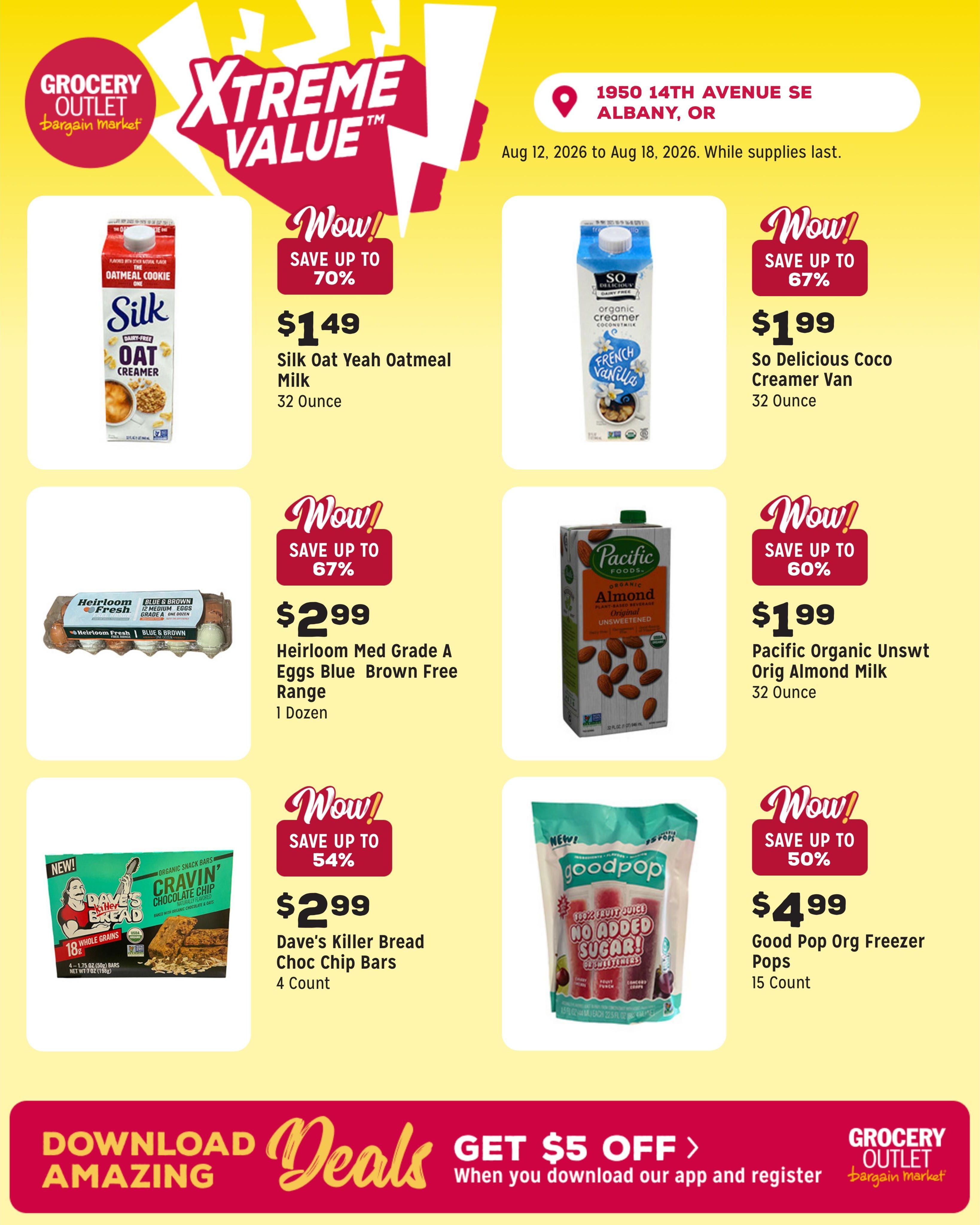 Grocery Outlet (Jefferson Area, OR) Weekly Ad August 12 - 18, 2026