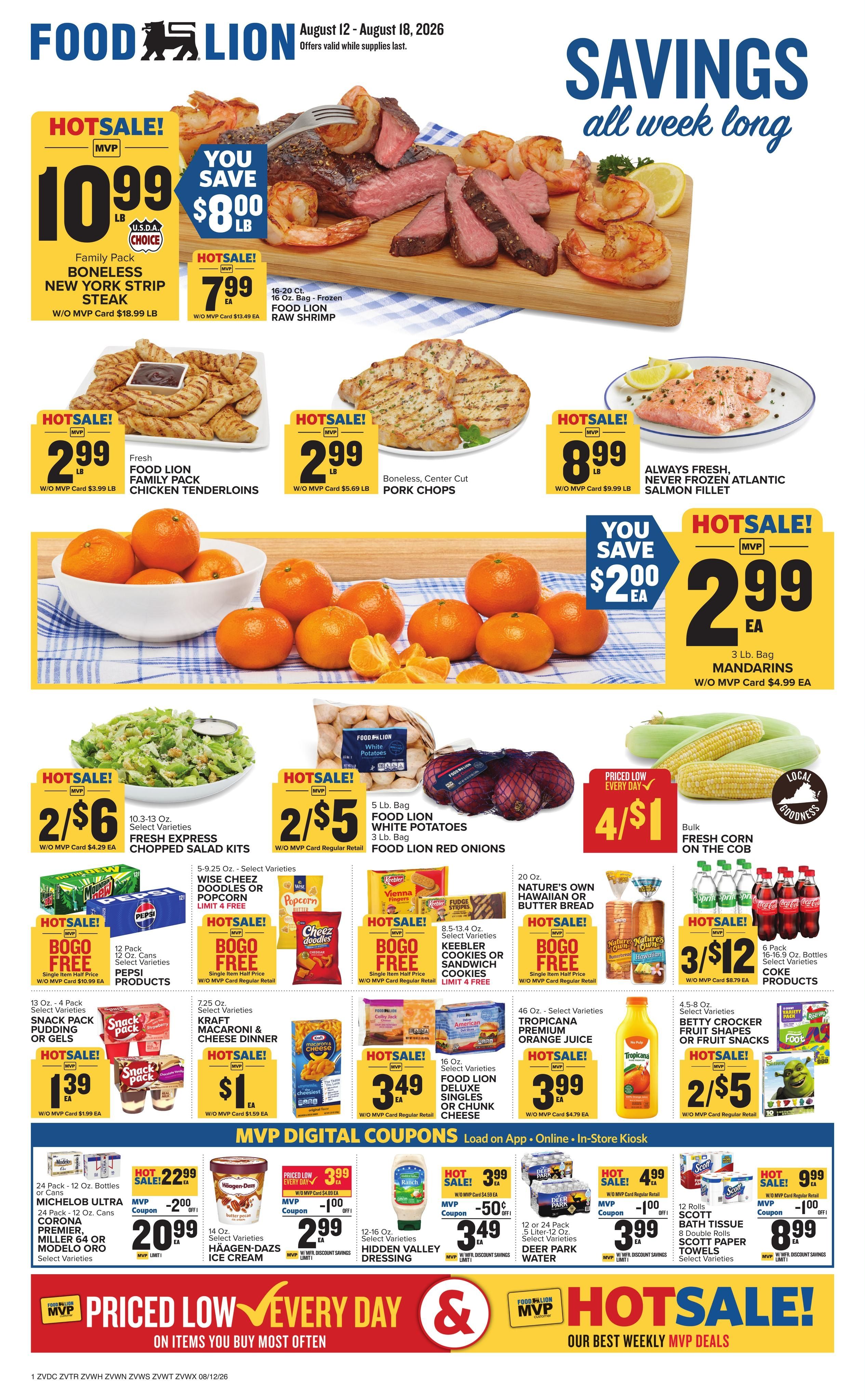 Food Lion (Elkwood–Sumerduck Area, VA) Weekly Ad August 12 - 18, 2026