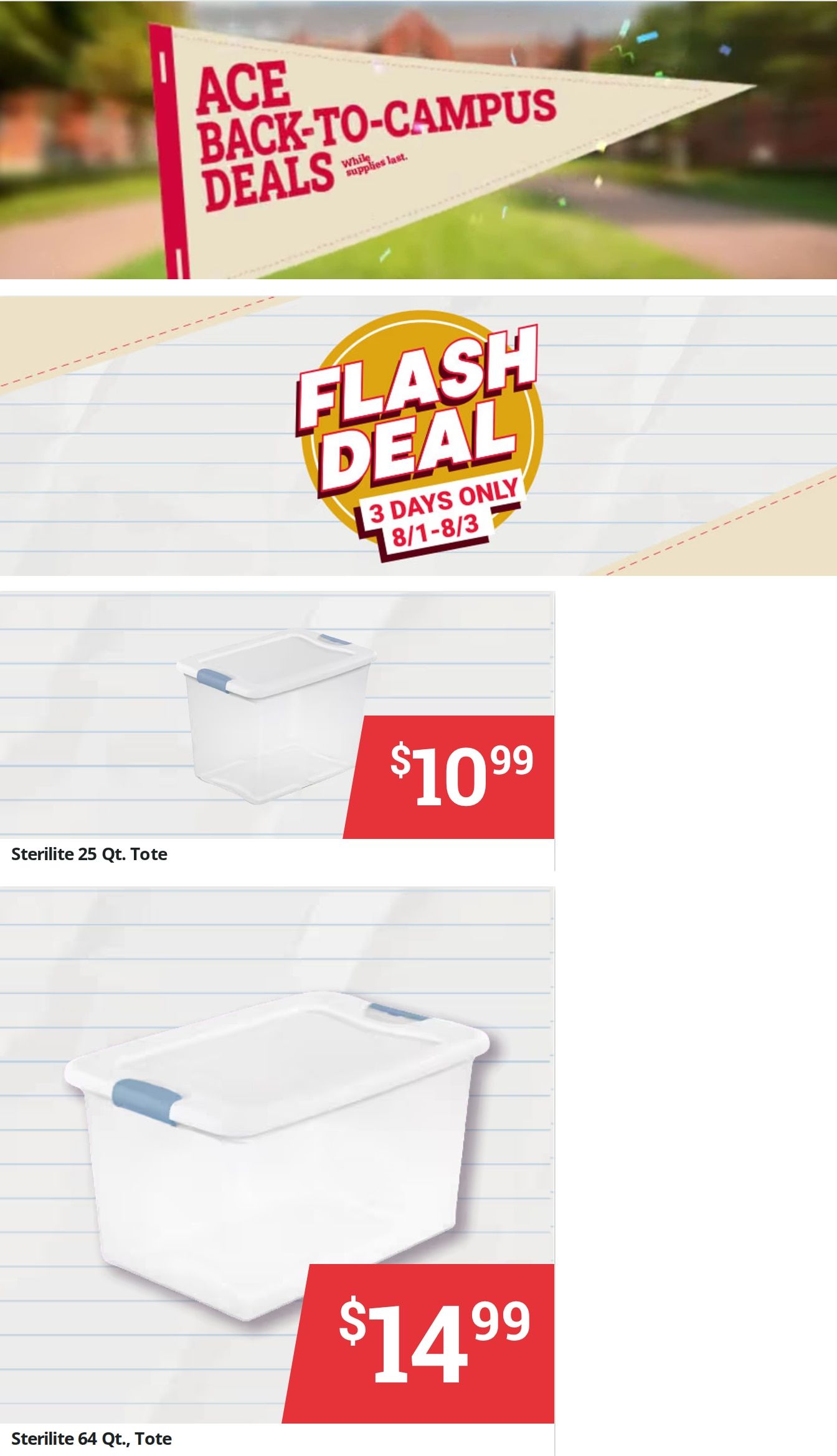 Potter's Ace Home Center (Monterey and Woodbury, TN) Weekly Ad August 1 - 31, 2026