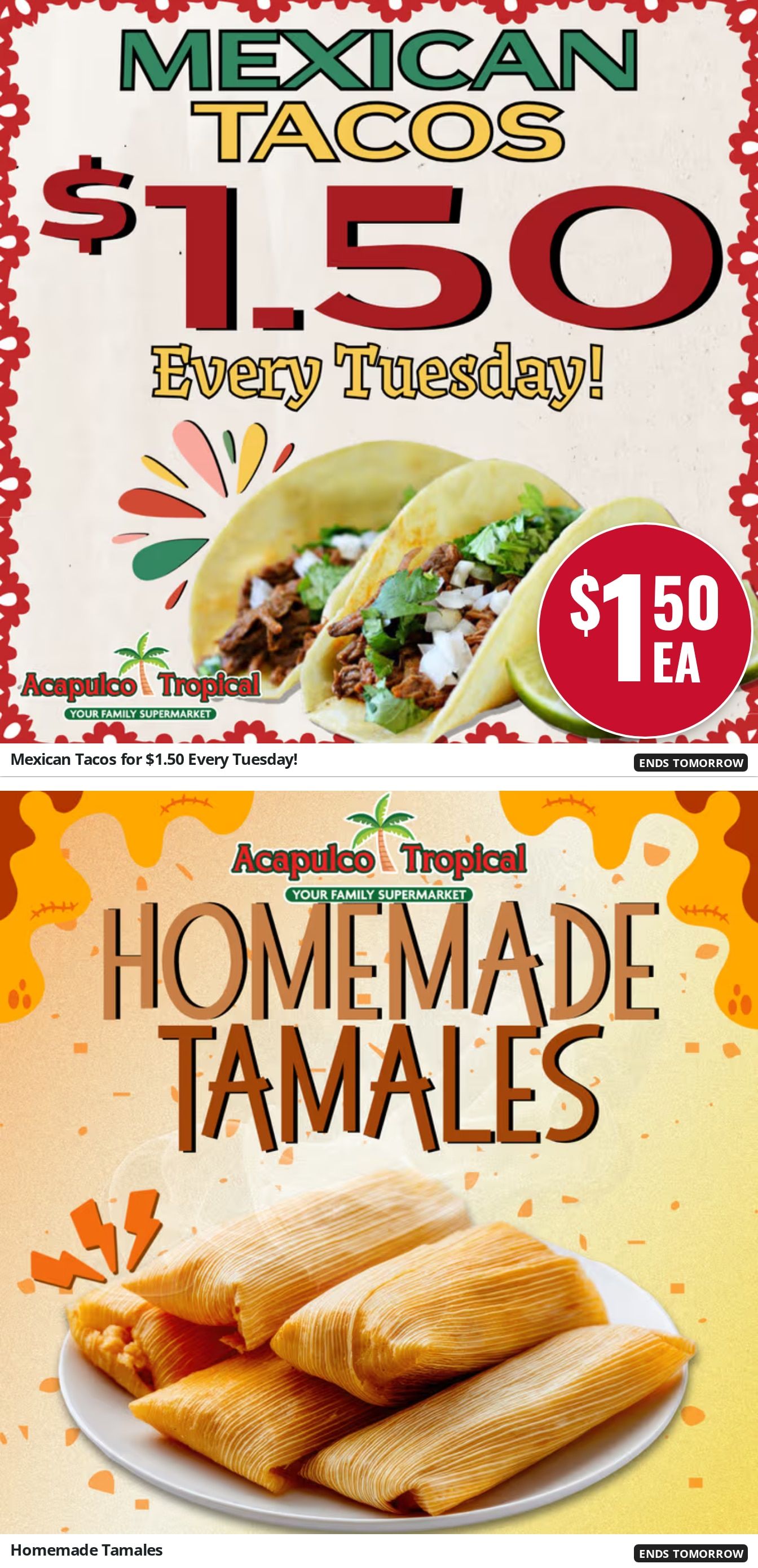Acapulco Tropical y Mas Weekly Ad July 23 - August 19, 2026