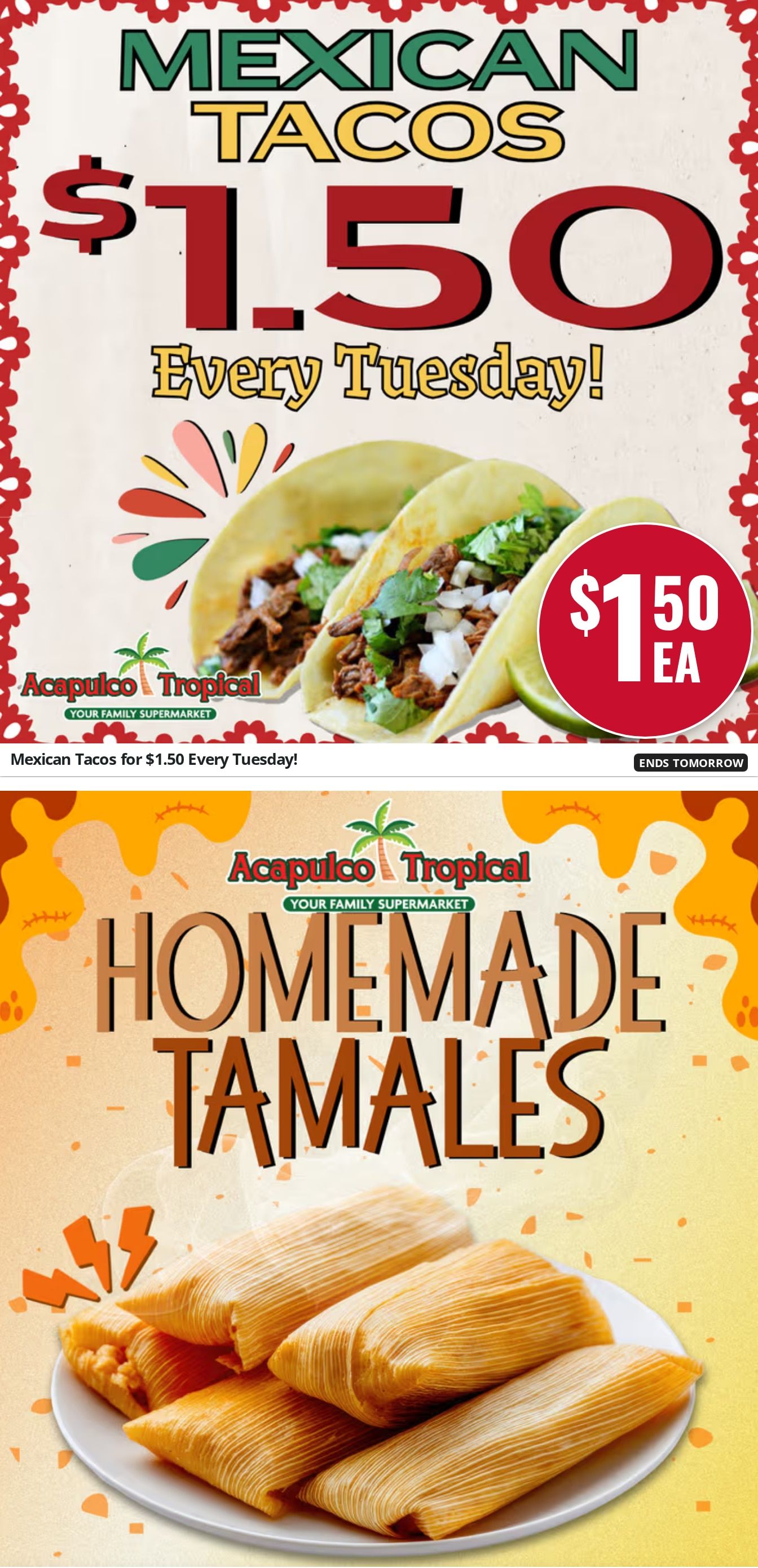 Acapulco Tropical y Mas Weekly Ad July 23 - August 19, 2026