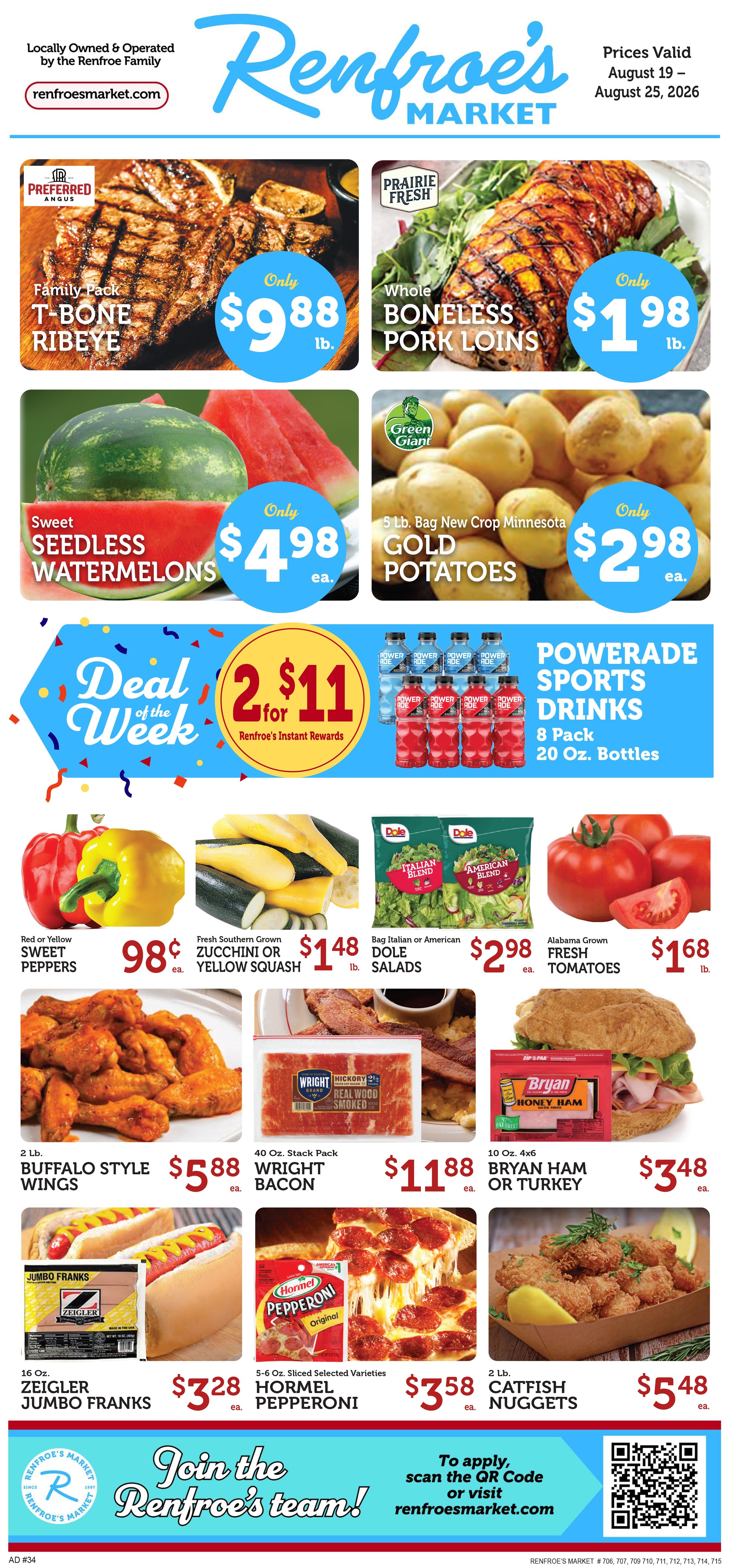 Renfroe's Market Weekly Ad August 19 - 25, 2026