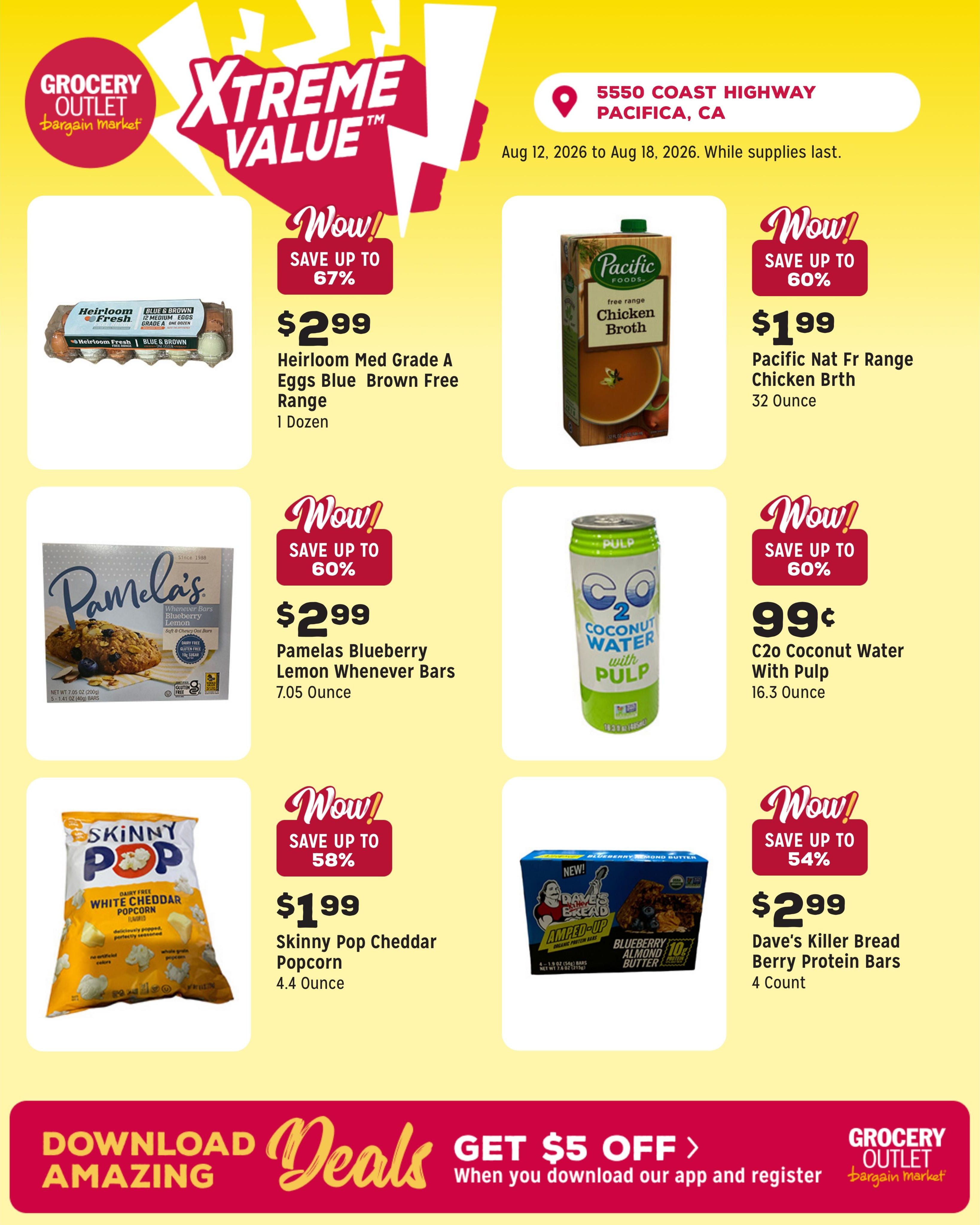 Grocery Outlet (Pacifica Area, CA) Weekly Ad August 12 - 18, 2026