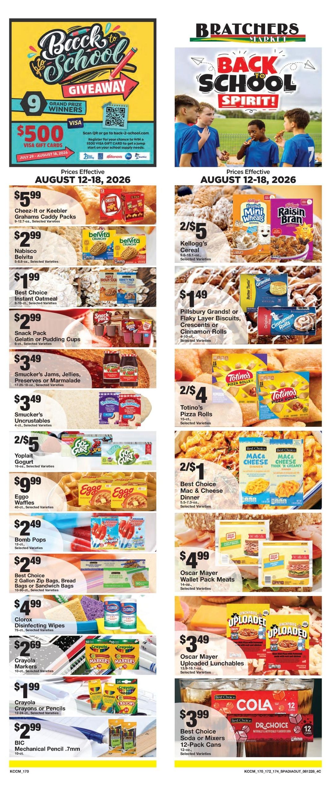 Bratchers Market Weekly Ad August 12 - 18, 2026