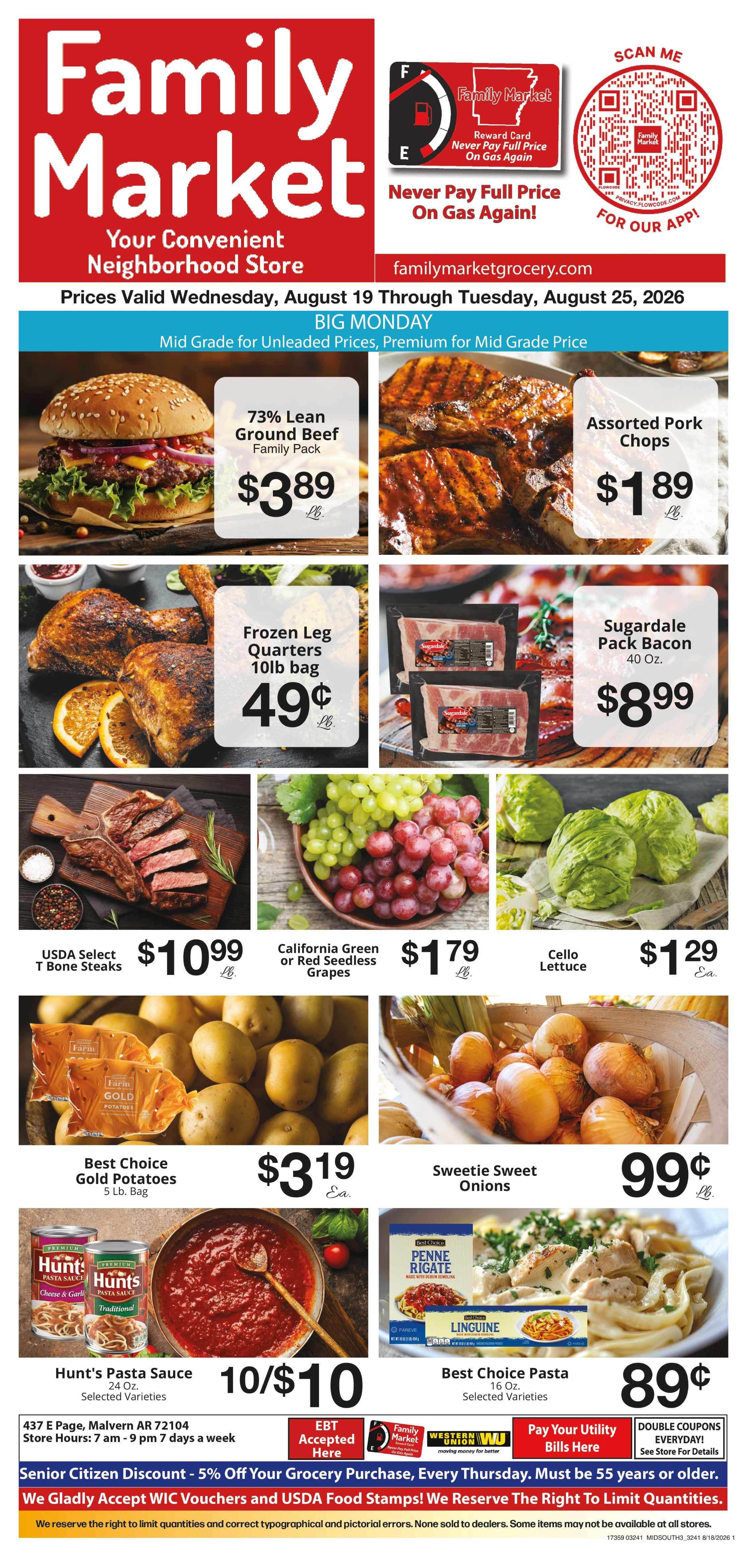 Family Market (Malvern, AR) Weekly Ad August 19 - 25, 2026