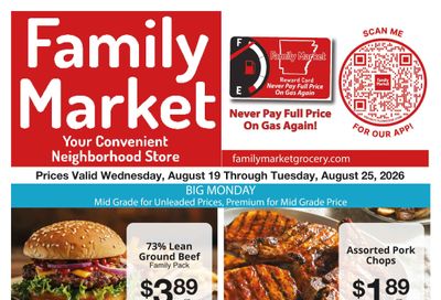 Family Market (Malvern, AR) Weekly Ad August 19 - 25, 2026