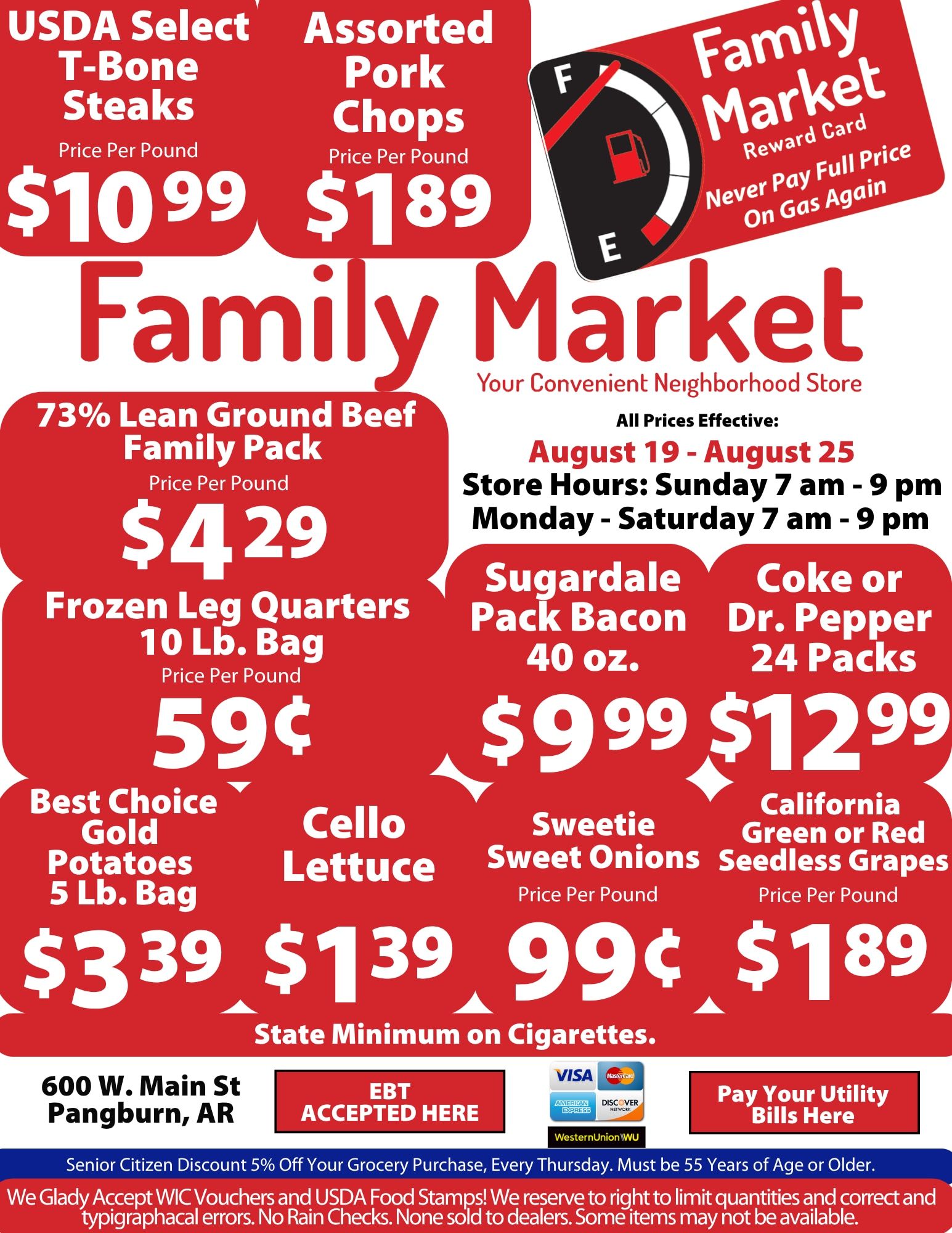Family Market (Pangburn, AR) Weekly Ad August 19 - 25, 2026