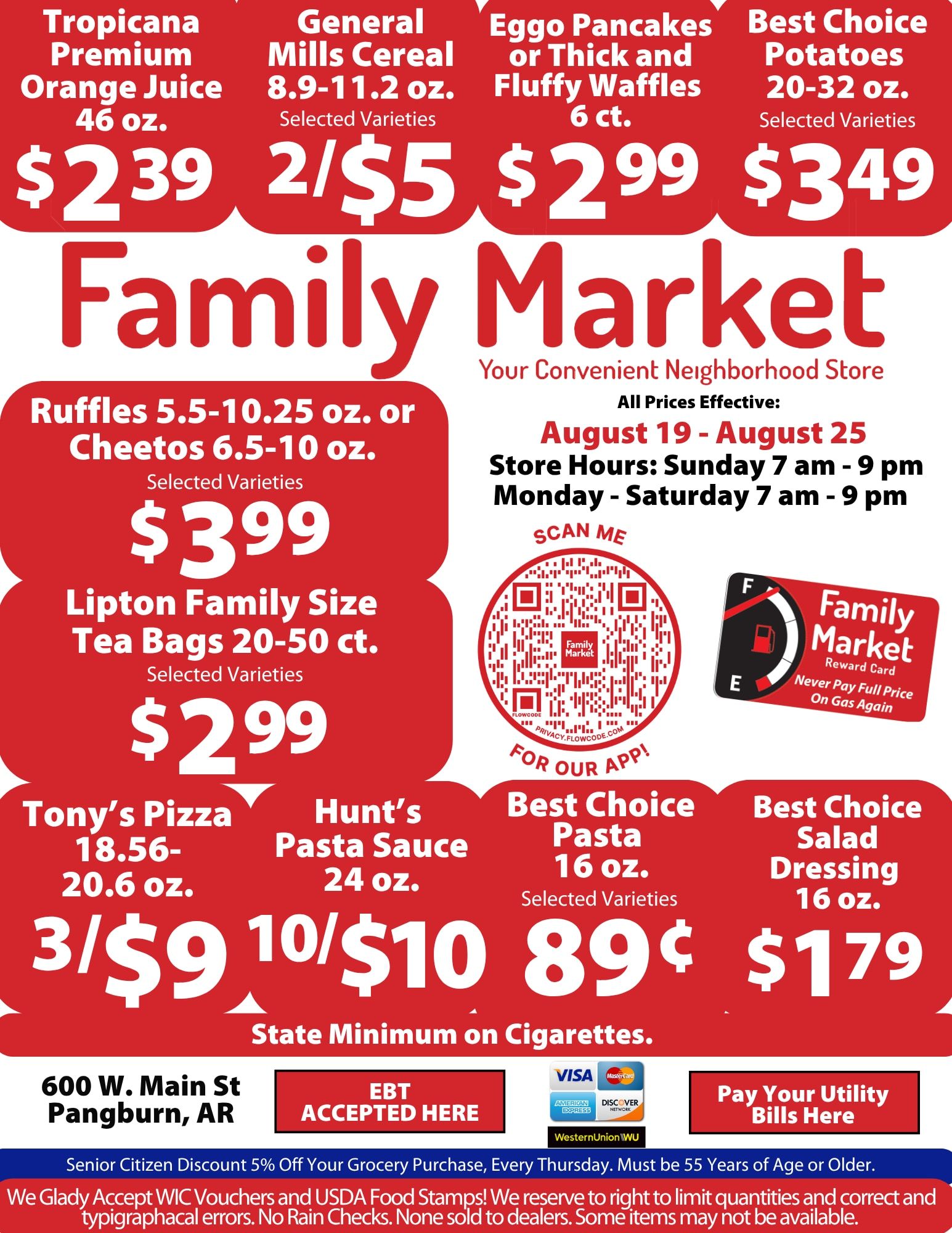 Family Market (Pangburn, AR) Weekly Ad August 19 - 25, 2026