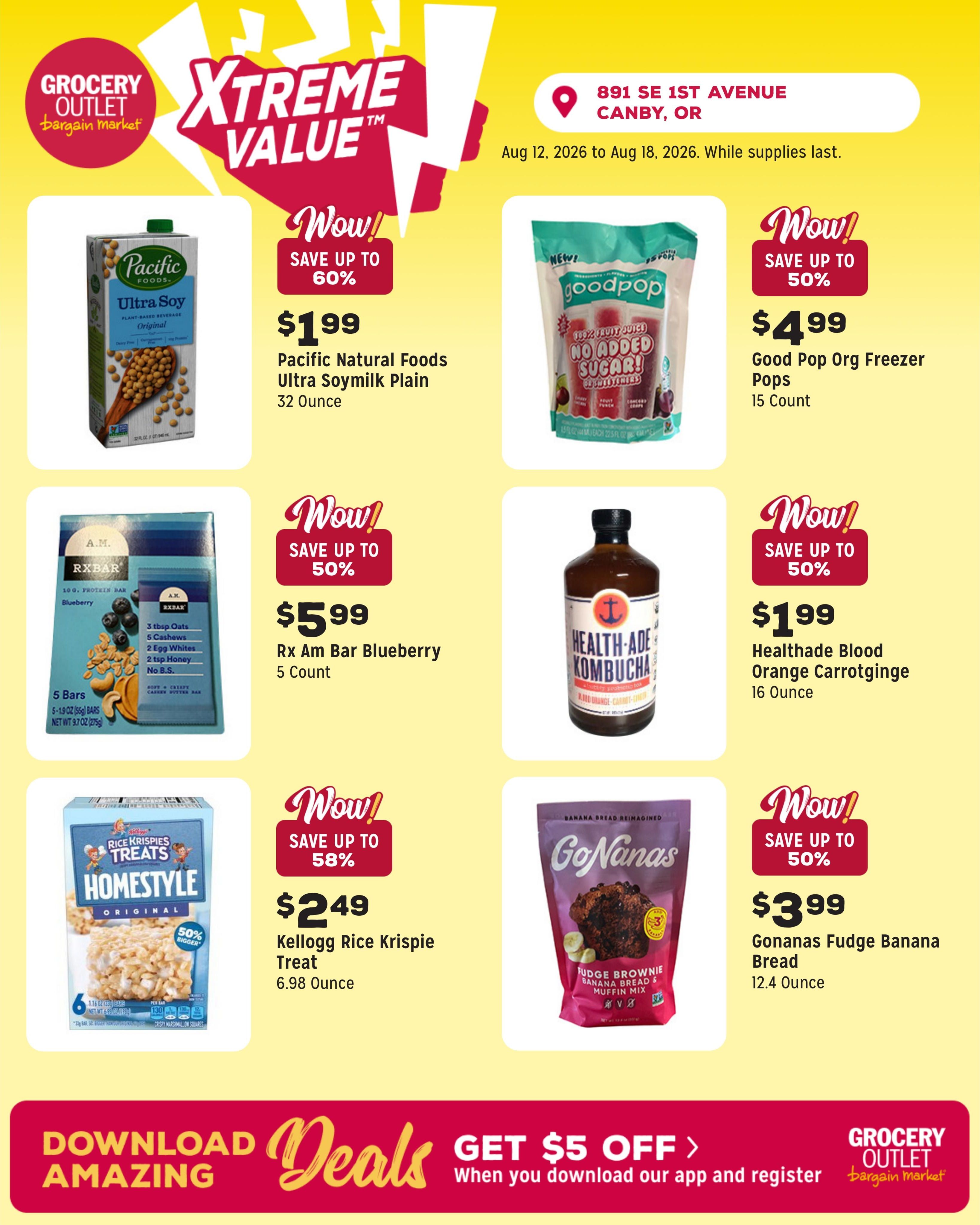Grocery Outlet (Wilsonville Area, OR) Weekly Ad August 12 - 18, 2026