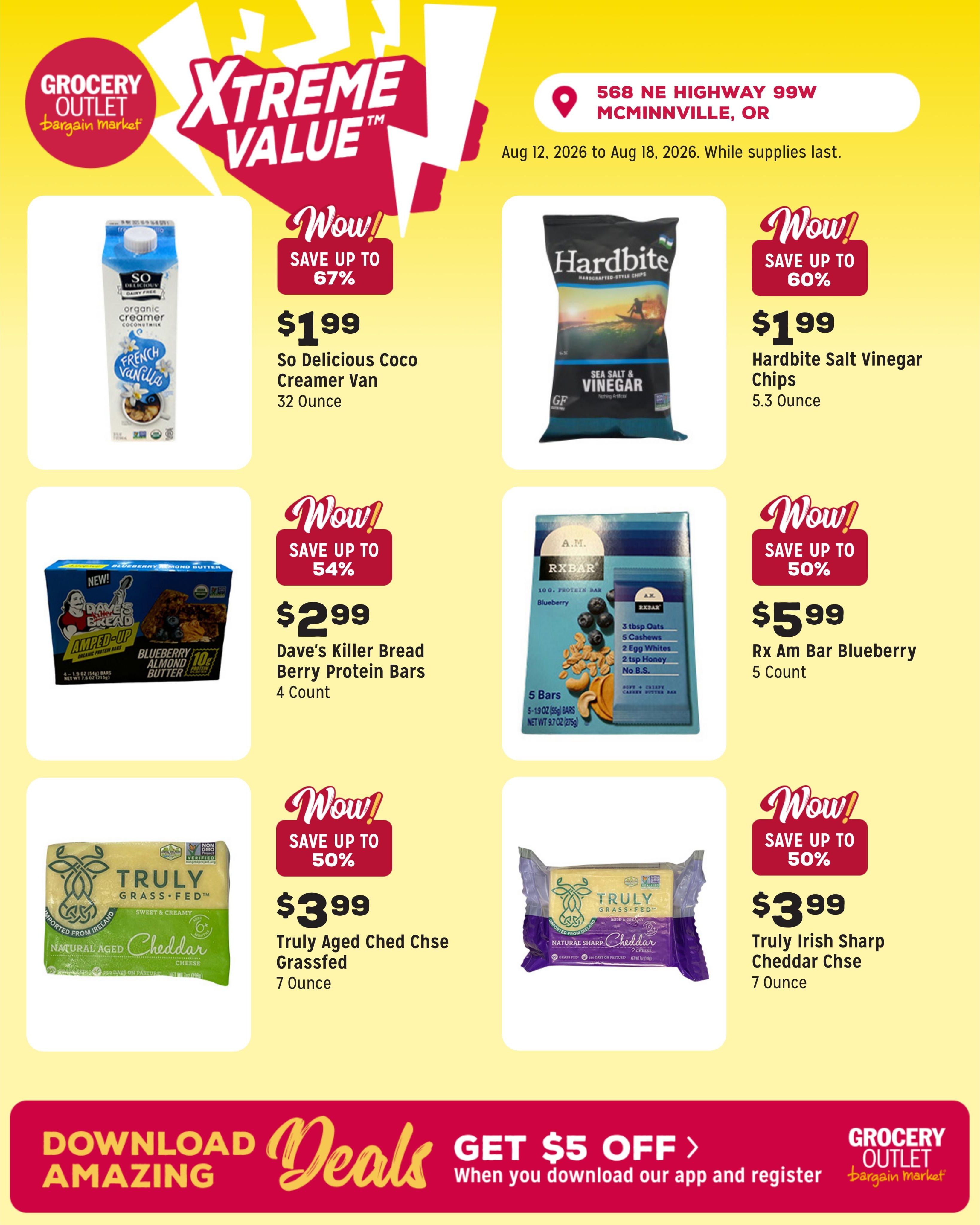Grocery Outlet (Lafayette–Yamhill Area, OR) Weekly Ad August 12 - 18, 2026