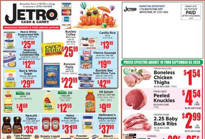 Jetro (Yonkers–New York Area, NJ–NY) Weekly Ad August 19 - September 3, 2026