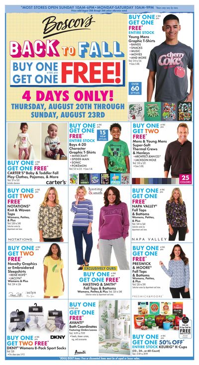 Boscov's (Camden Wyoming Area, DE) Boscov’s Weekly Weekly Ad August 20 - 26, 2026