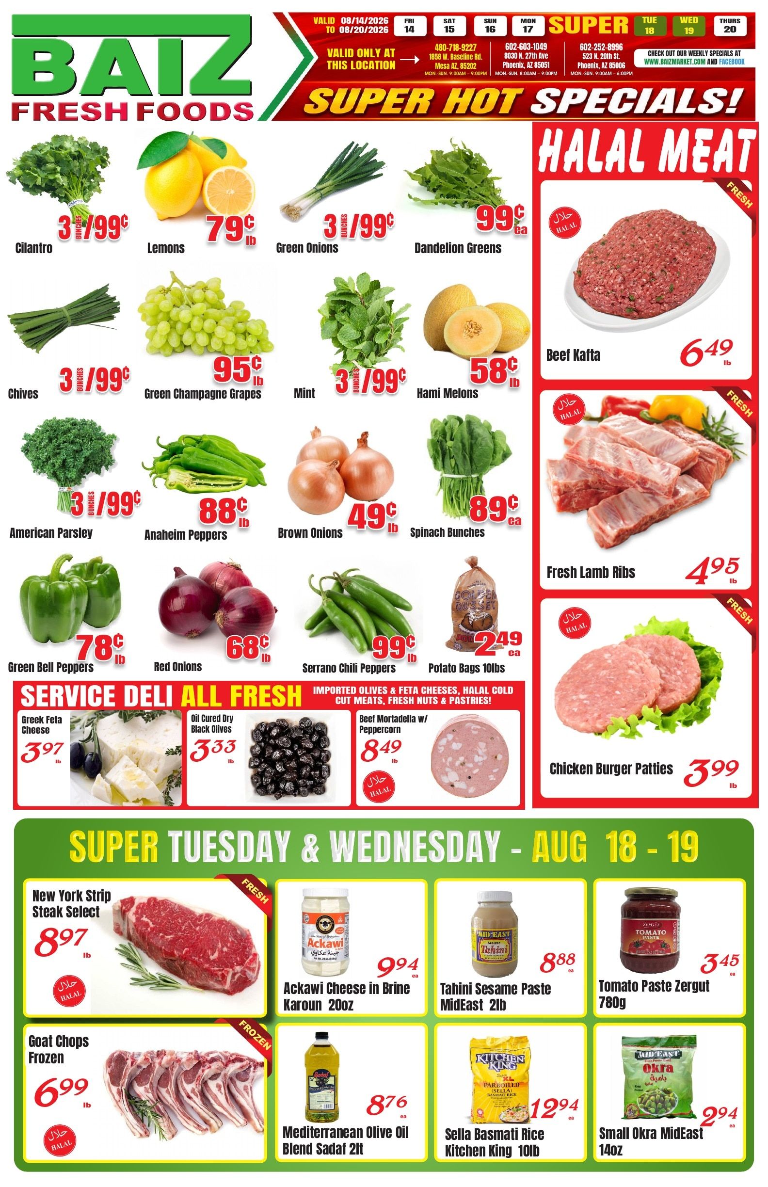 Baiz Market (Mesa, AZ) Weekly Ad August 14 - 20, 2026