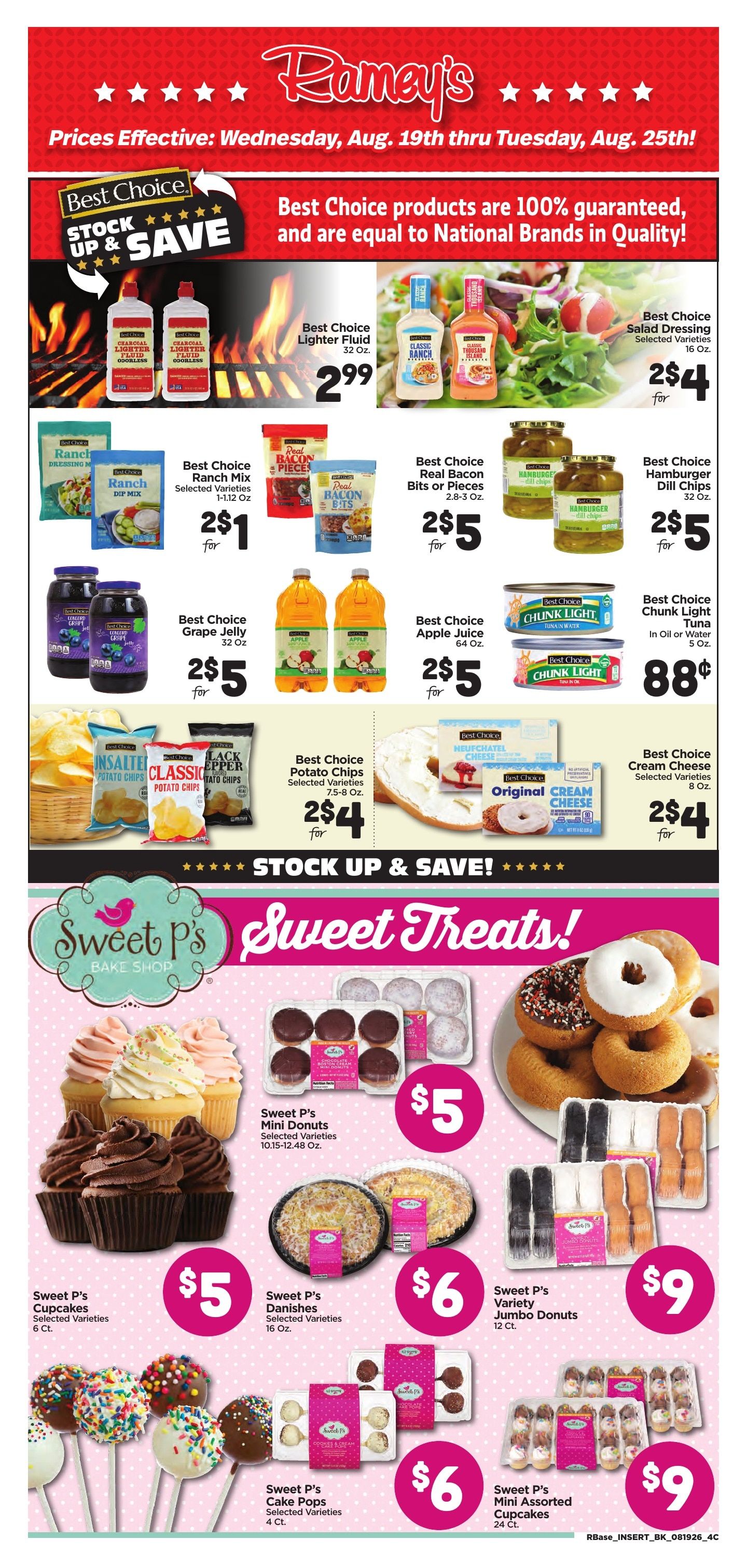 Ramey's Marketplace Weekly Ad August 19 - 25, 2026