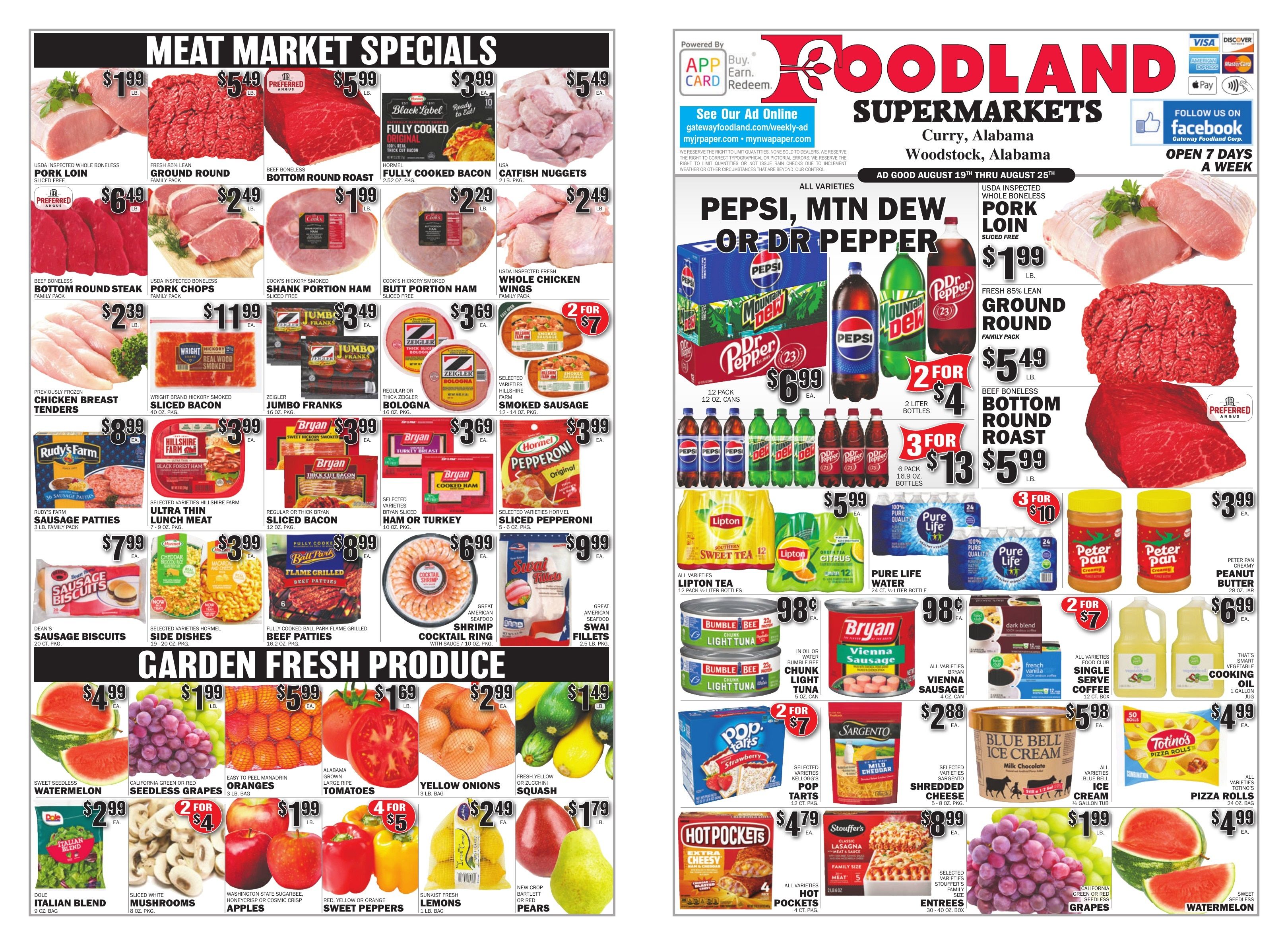 Gateway Foodland (Alabama) Weekly Ad August 19 - 25, 2026