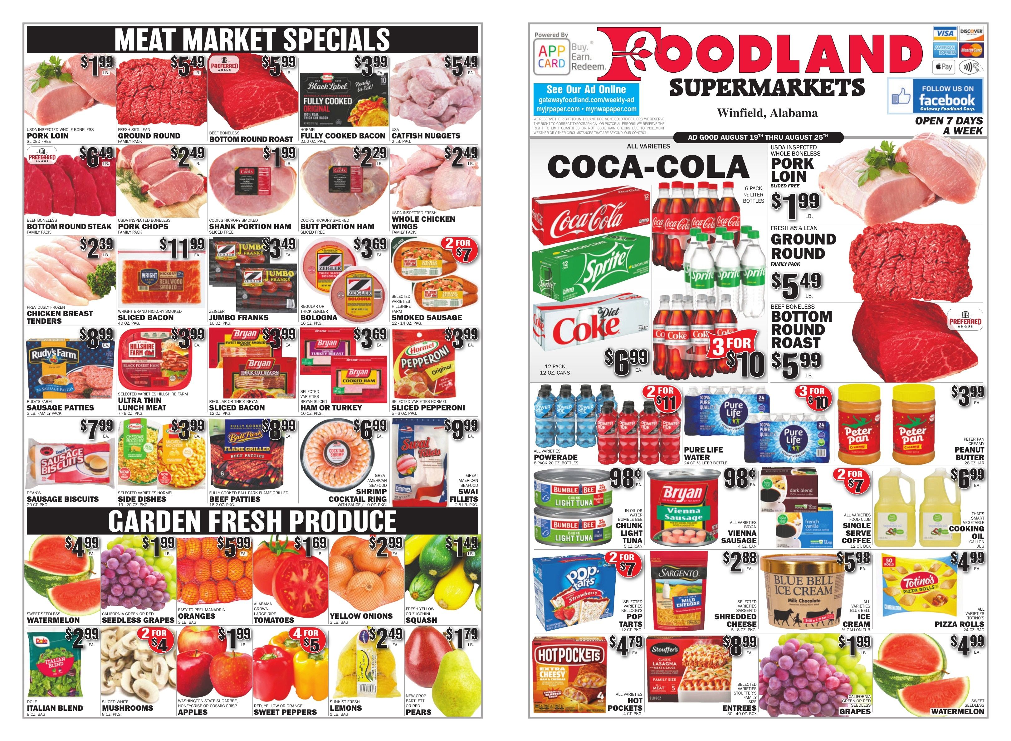Gateway Foodland (Winfield, AL) Weekly Ad August 19 - 25, 2026