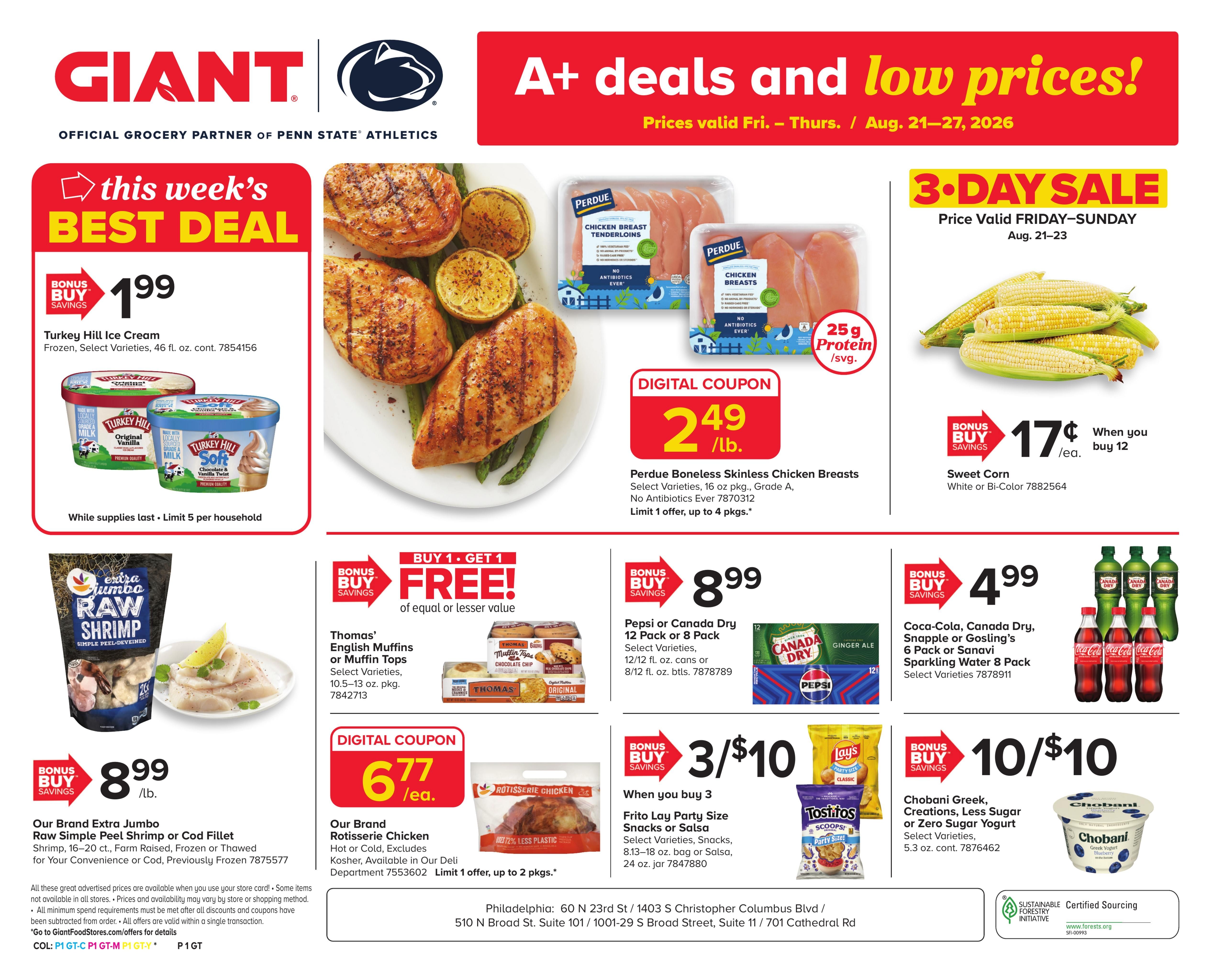 Giant Food Stores (Philadelphia–Haddonfield Area, NJ–PA) Weekly Ad August 21 - 27, 2026