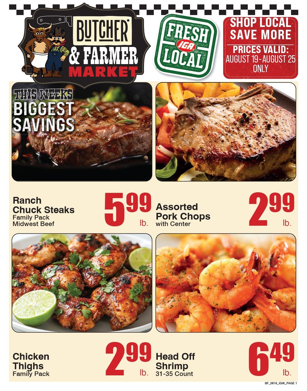 Butcher & Farmer Market Weekly Ad August 19 - 25, 2026