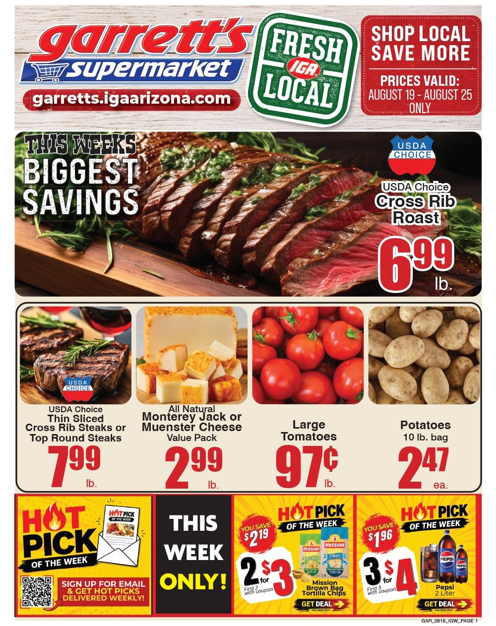 Garrett's IGA Weekly Ad August 19 - 25, 2026