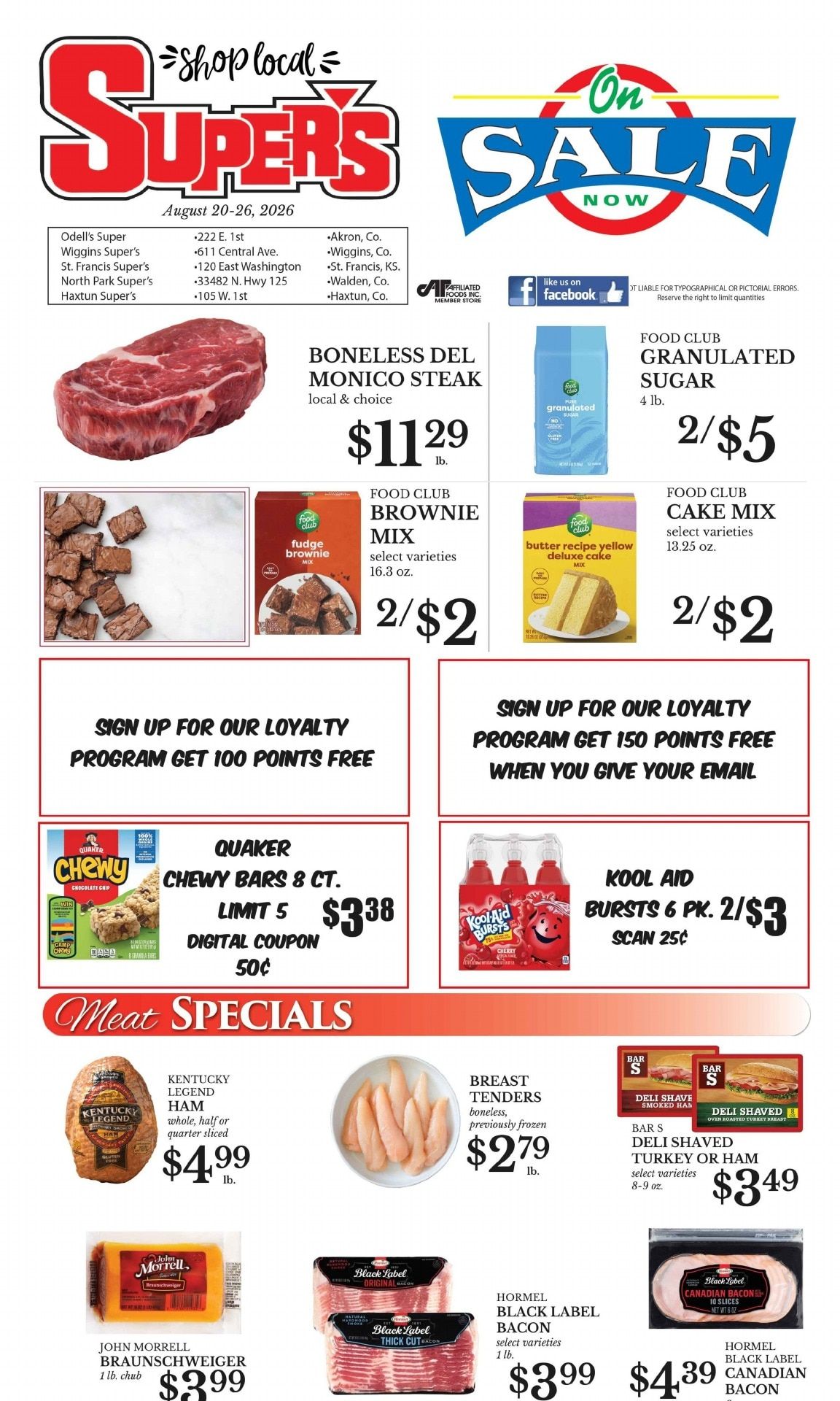 Odell's Super's Weekly Ad August 20 - 26, 2026