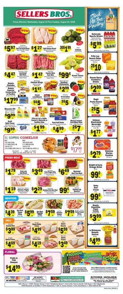 Sellers Bros. Weekly Ad August 19 - 25, 2026