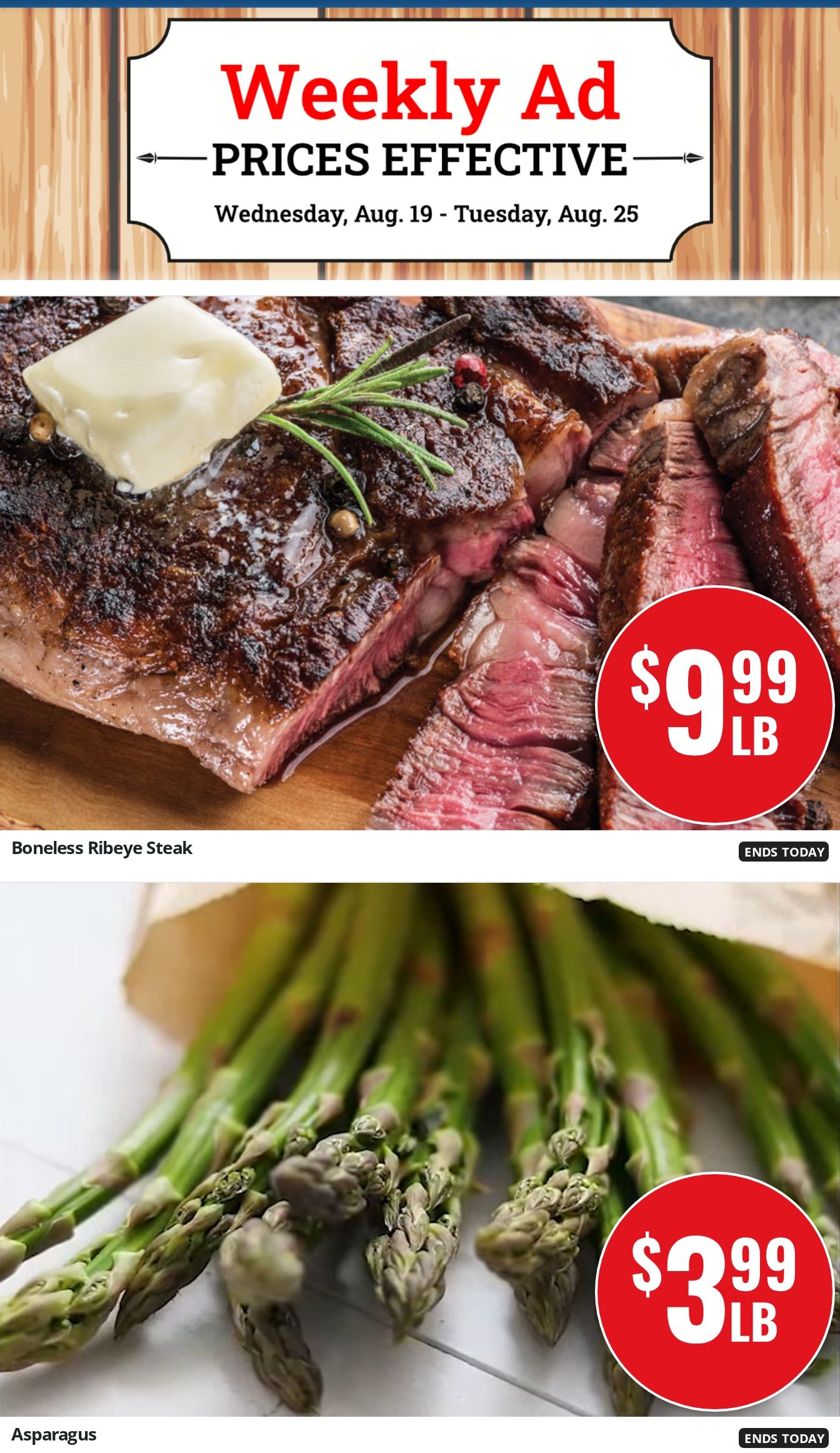 Old Town Family Markets Weekly Ad August 19 - 25, 2026