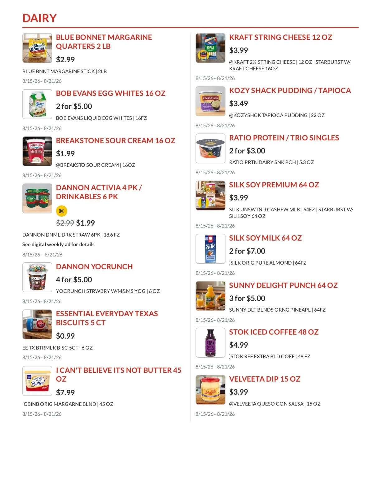 Shoppers Value Foods Macon Weekly Ad August 15 - 21, 2026