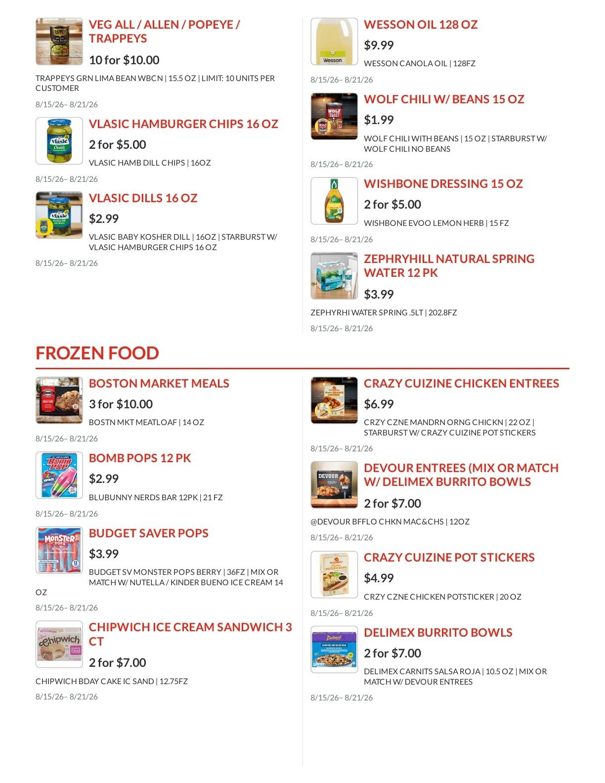Shoppers Value Foods Macon Weekly Ad August 15 - 21, 2026