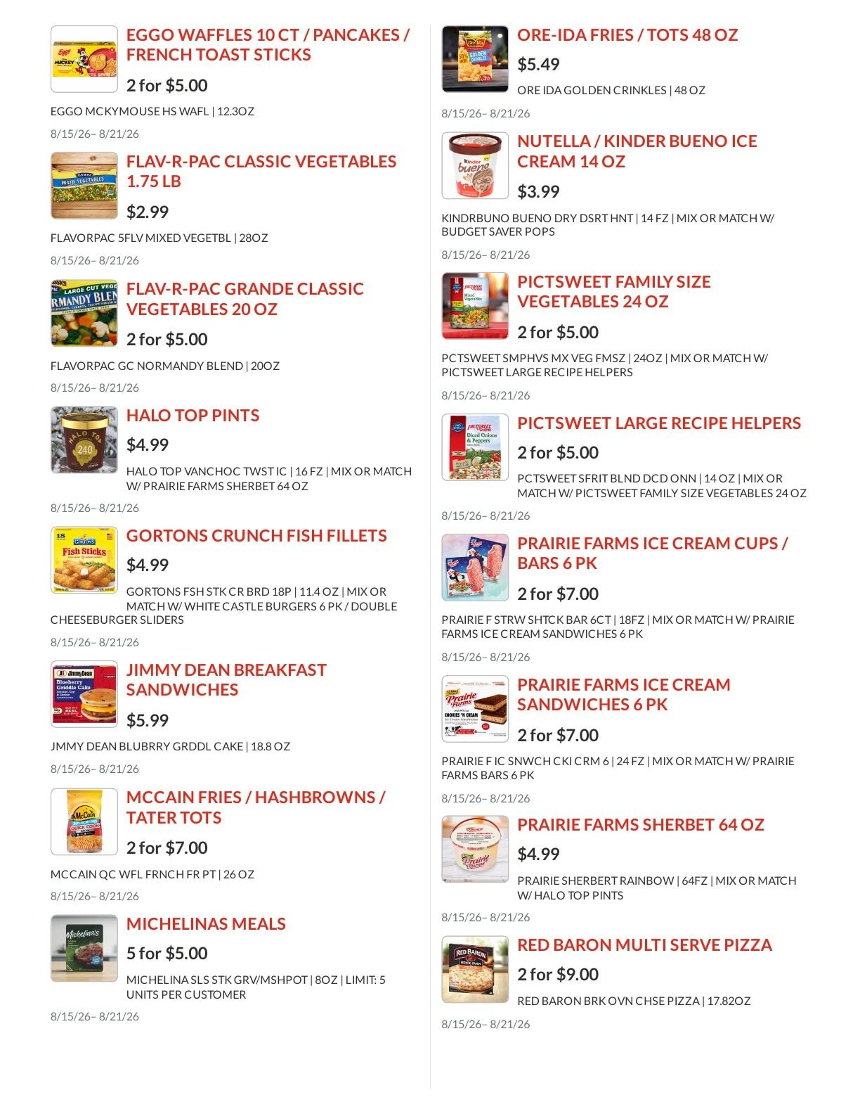 Shoppers Value Foods Macon Weekly Ad August 15 - 21, 2026