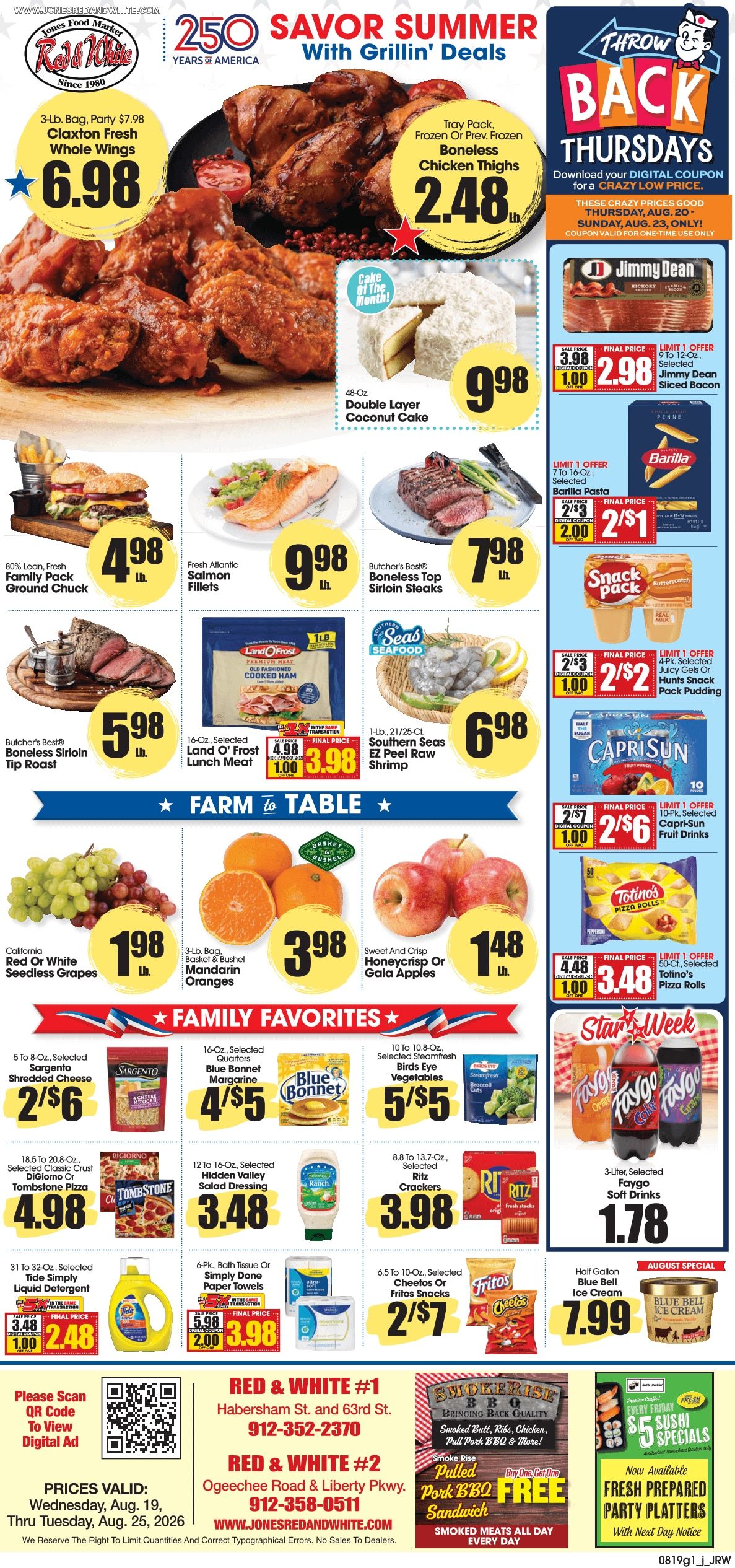 Jones Red & White Weekly Ad August 19 - 25, 2026