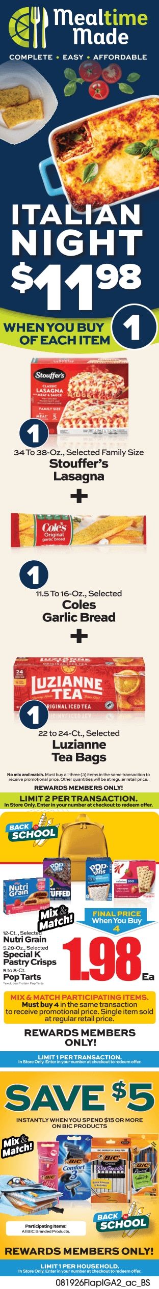 Ken's IGA Weekly Ad August 17 - 23, 2026