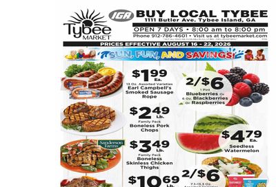 Tybee Market Weekly Ad August 16 - 22, 2026