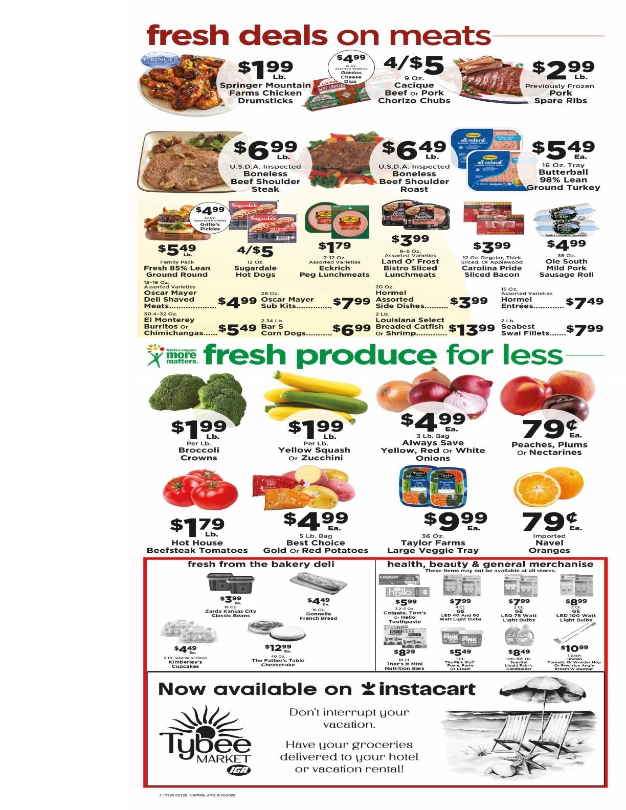 Tybee Market Weekly Ad August 16 - 22, 2026